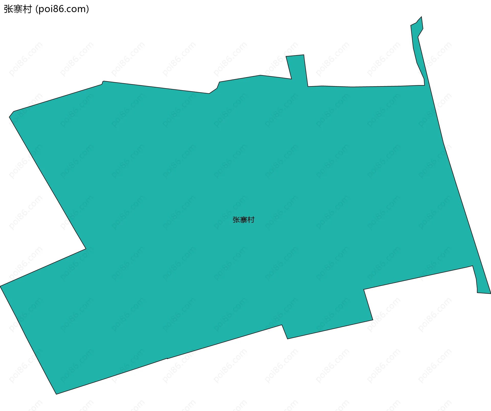 张寨村边界地图
