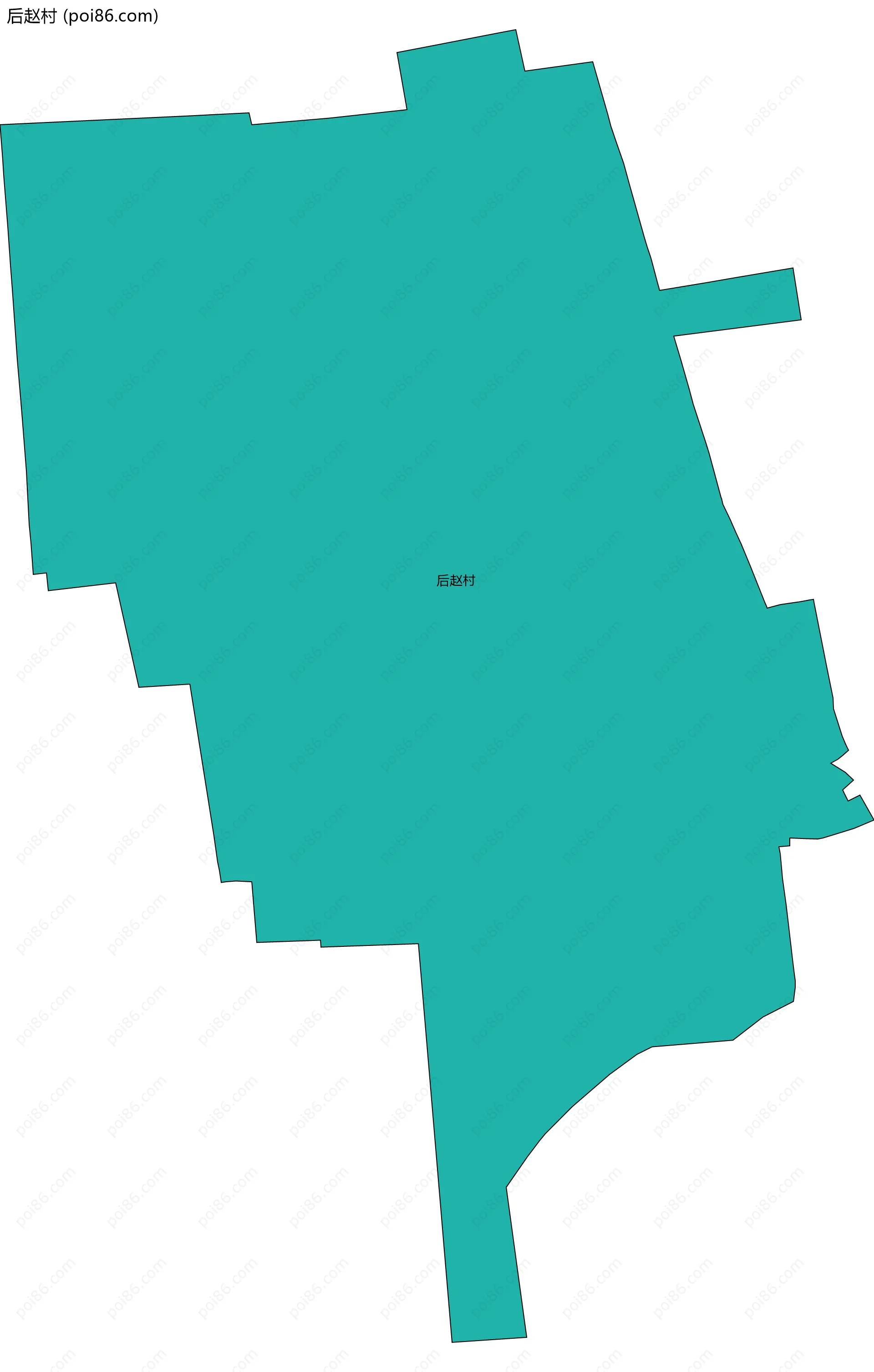 后赵村边界地图