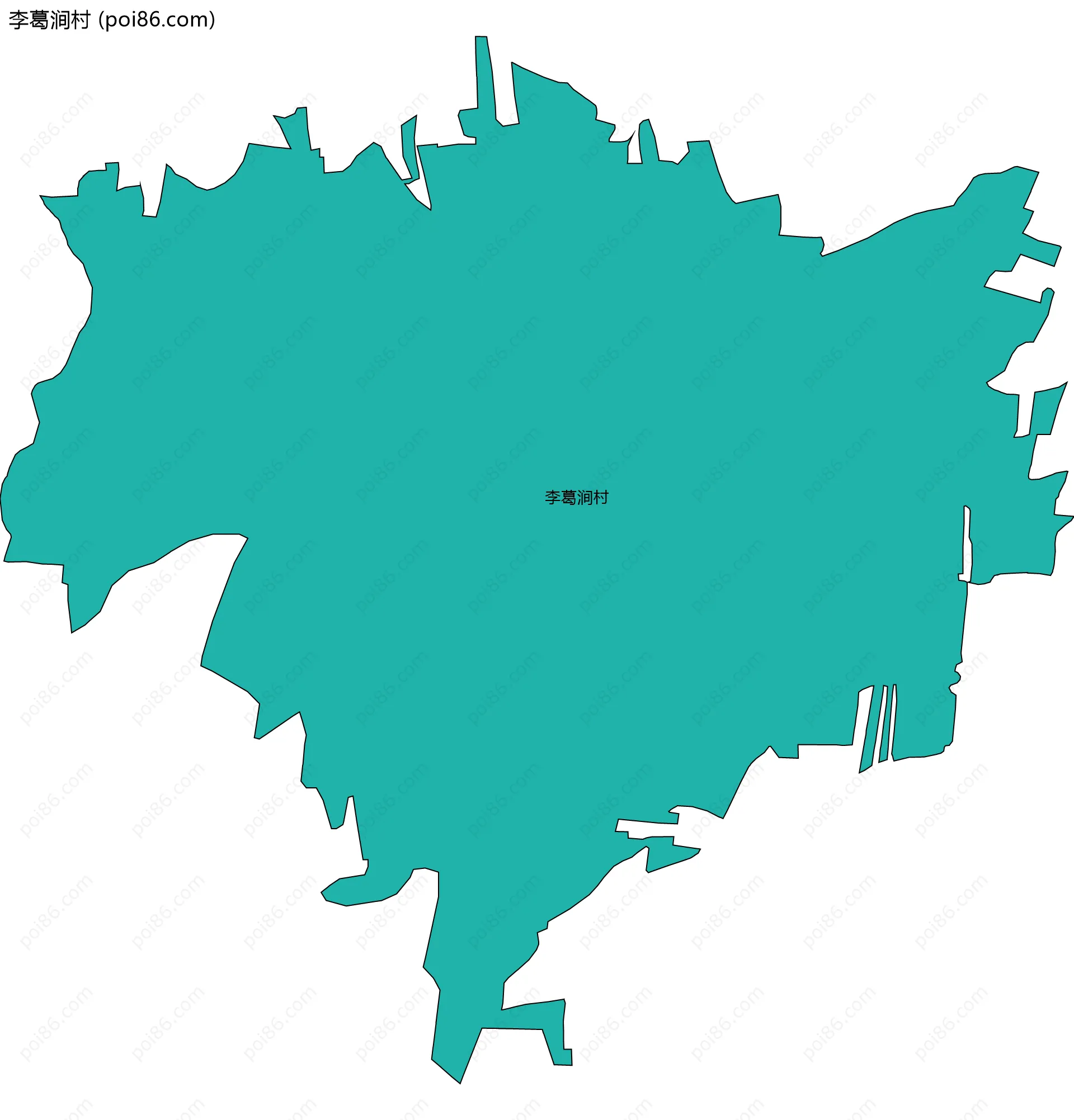 李葛涧村边界地图