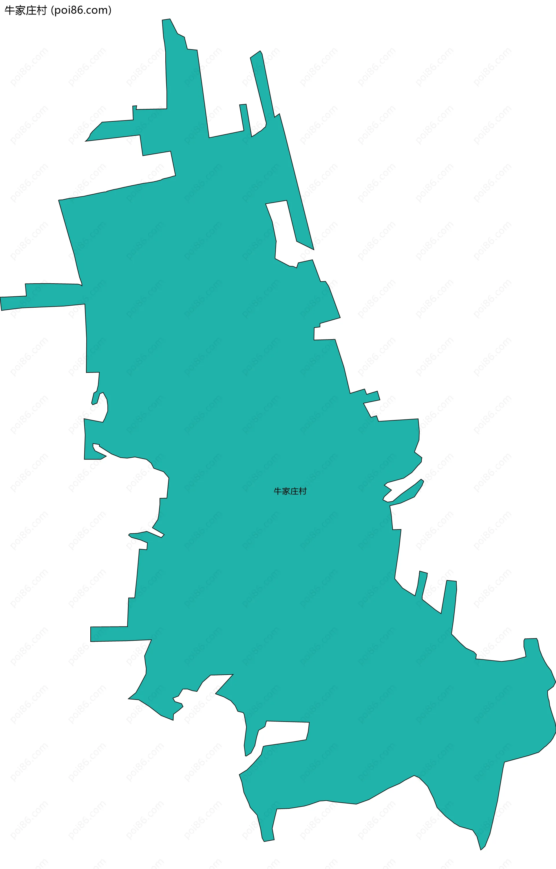 牛家庄村边界地图