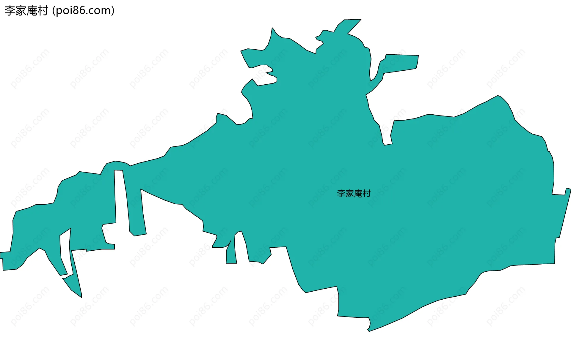 李家庵村边界地图