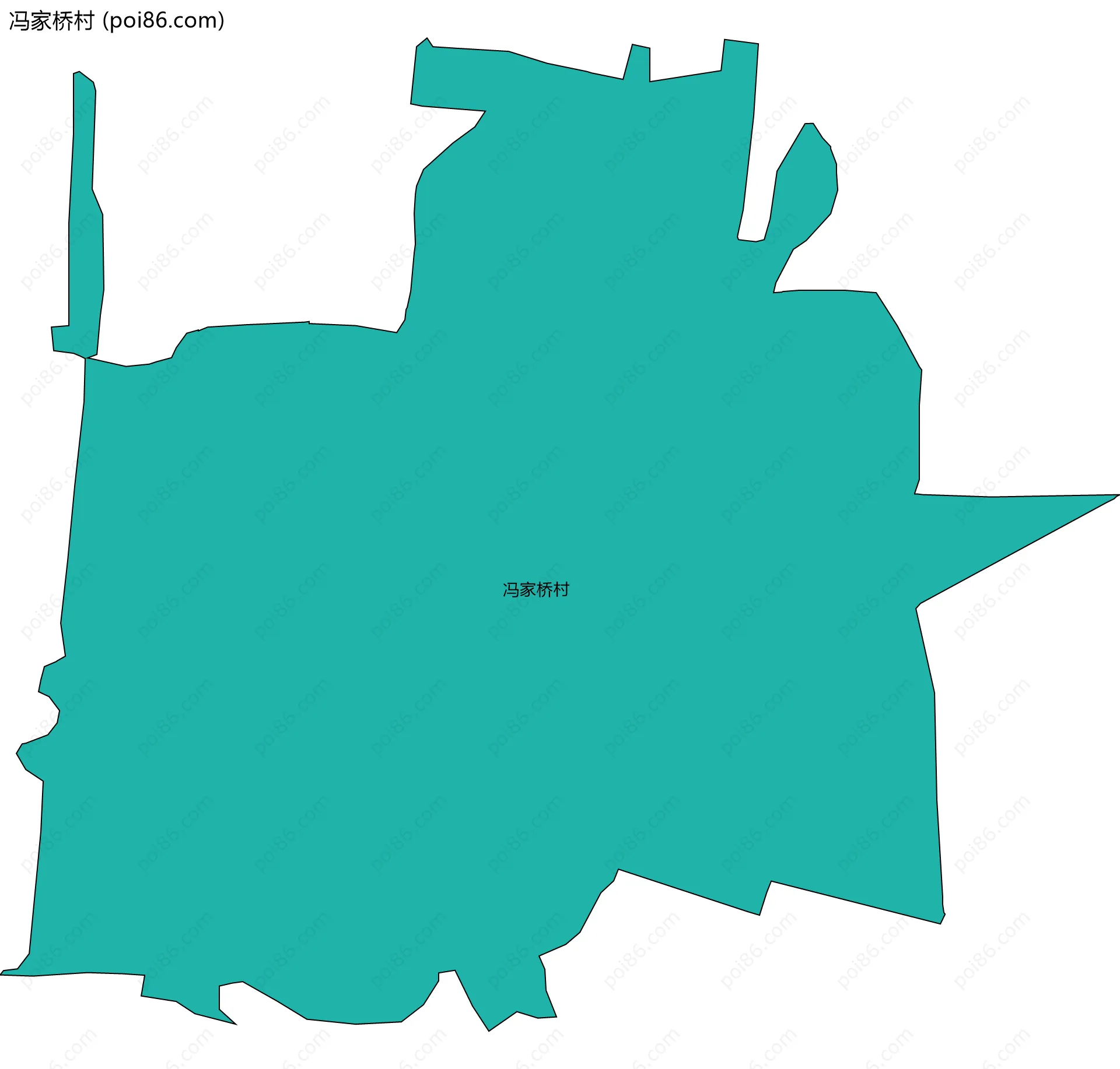 冯家桥村边界地图
