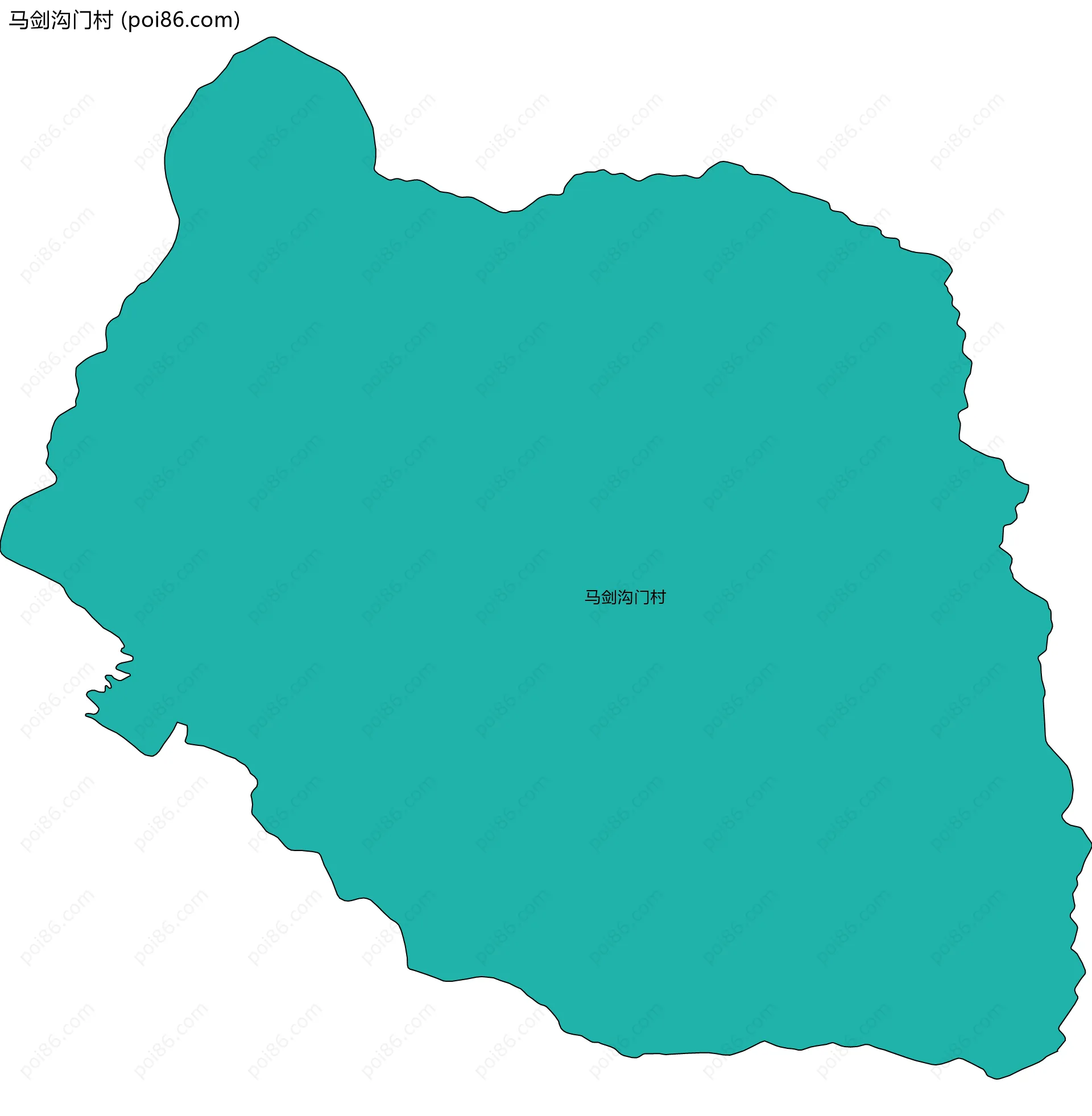 马剑沟门村边界地图