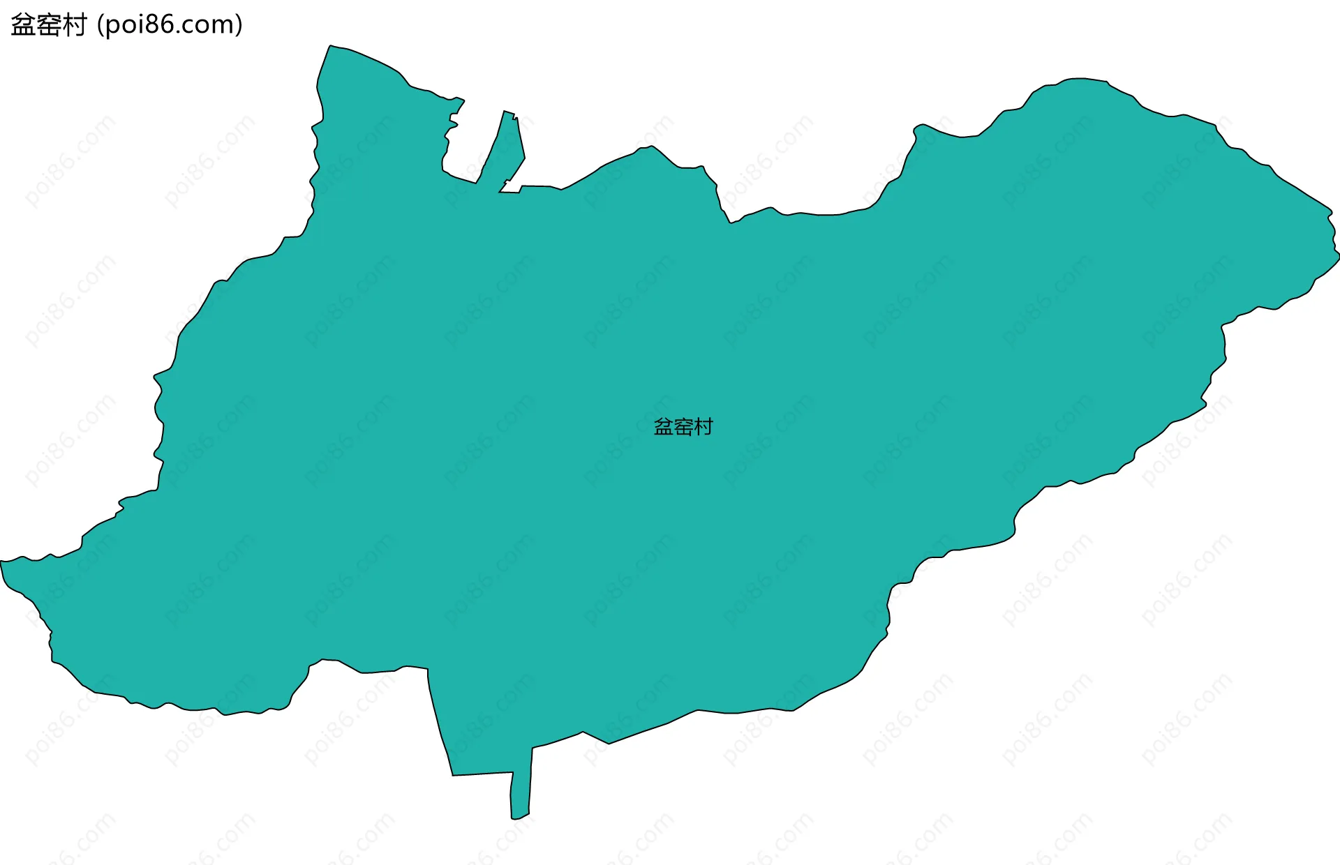 盆窑村边界地图