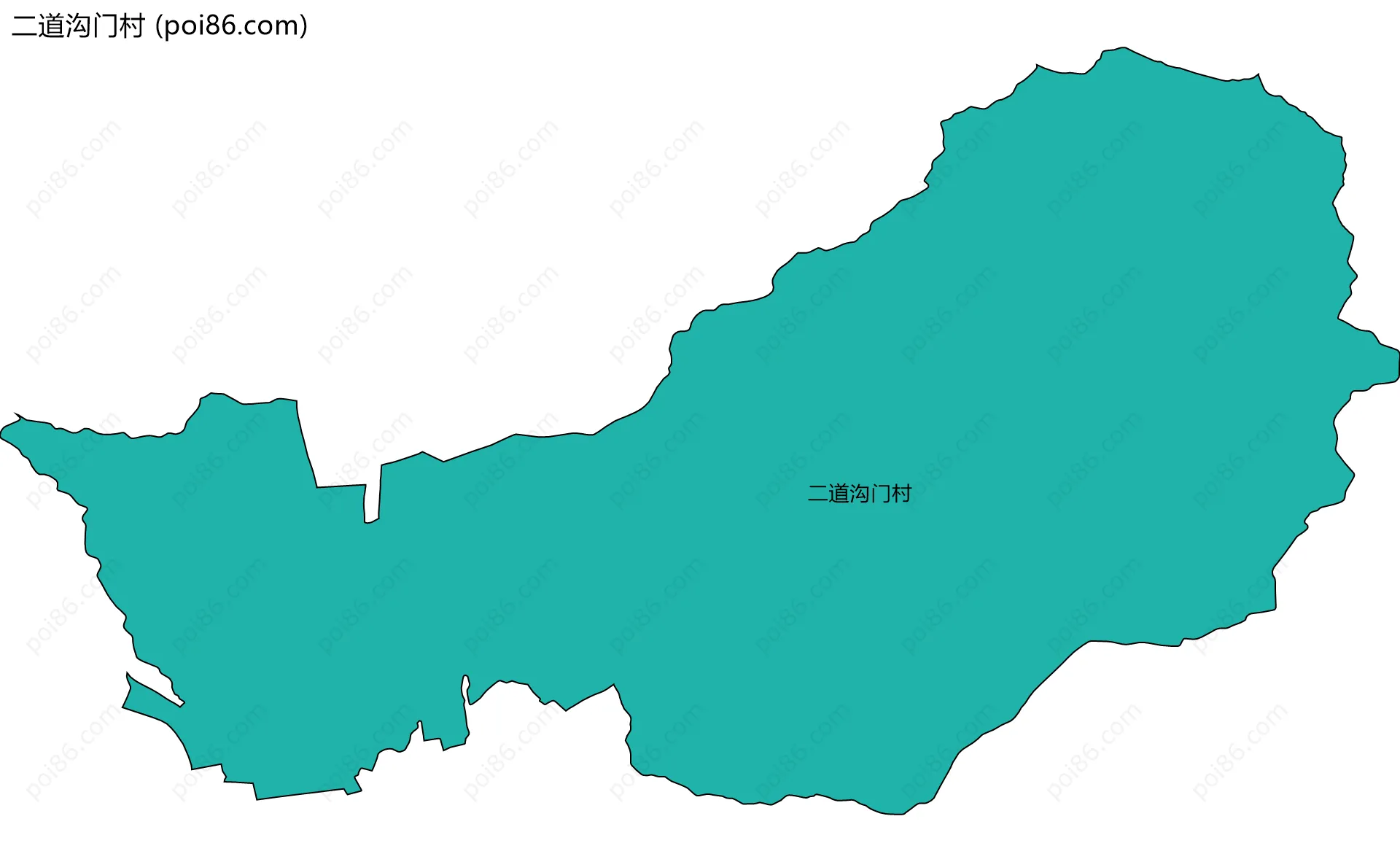 二道沟门村边界地图
