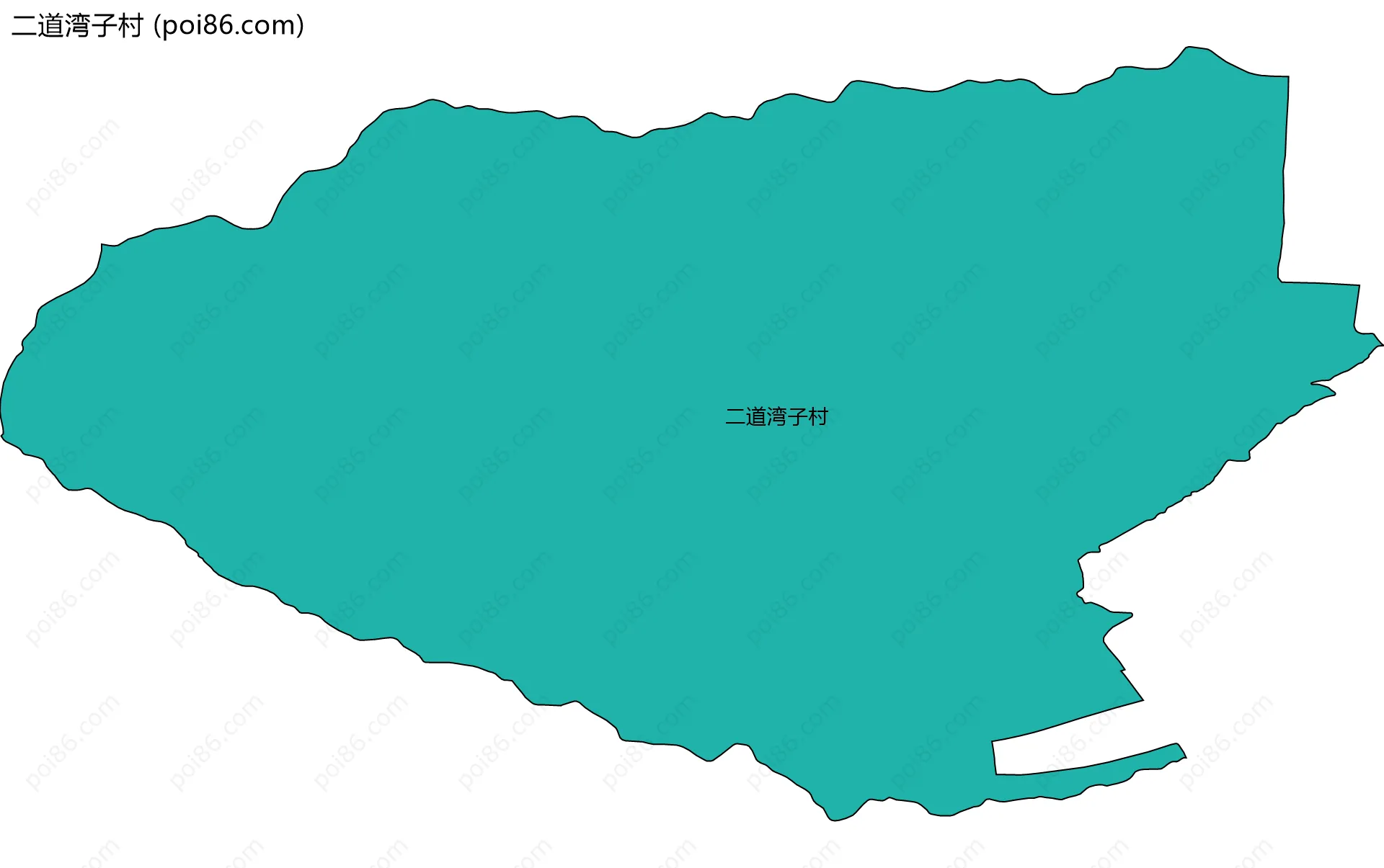 二道湾子村边界地图