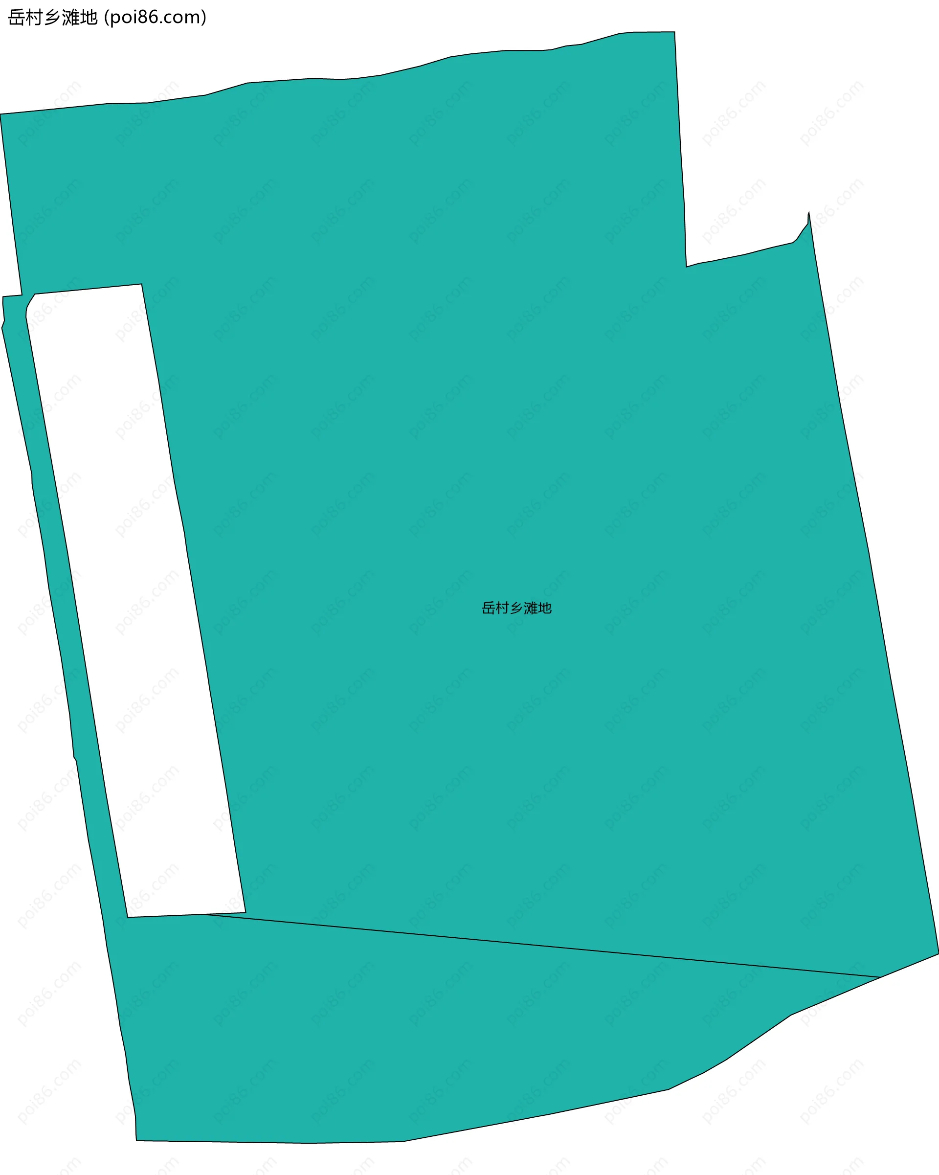 岳村乡滩地边界地图