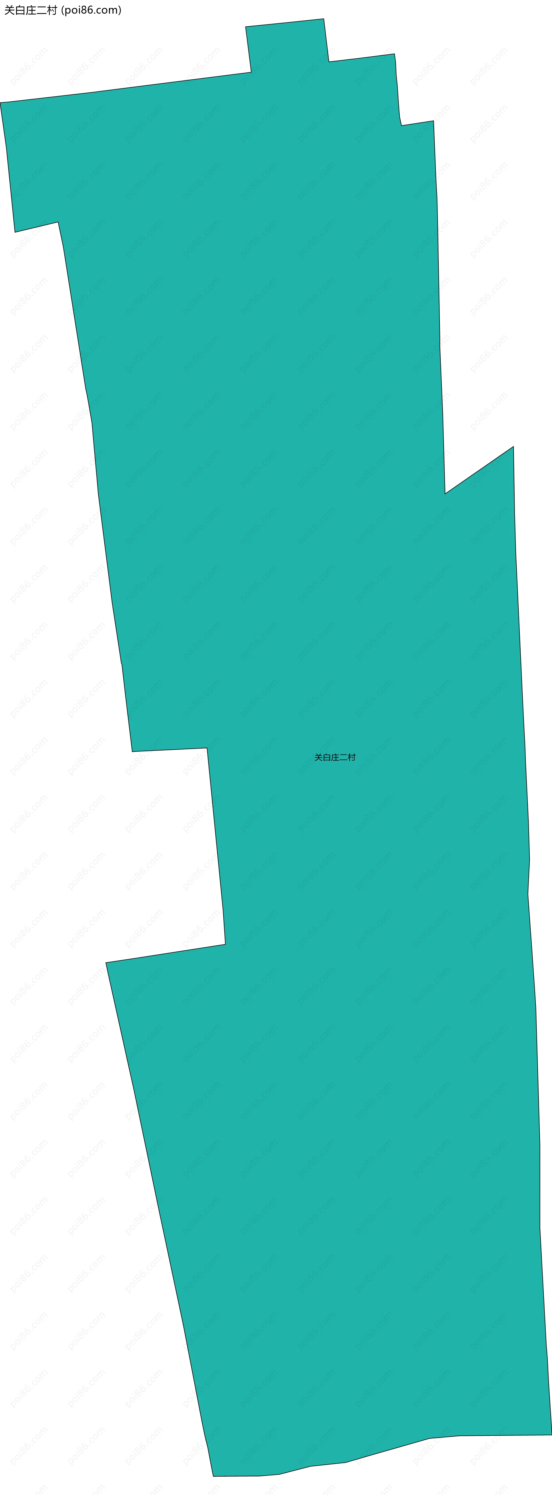 关白庄二村边界地图