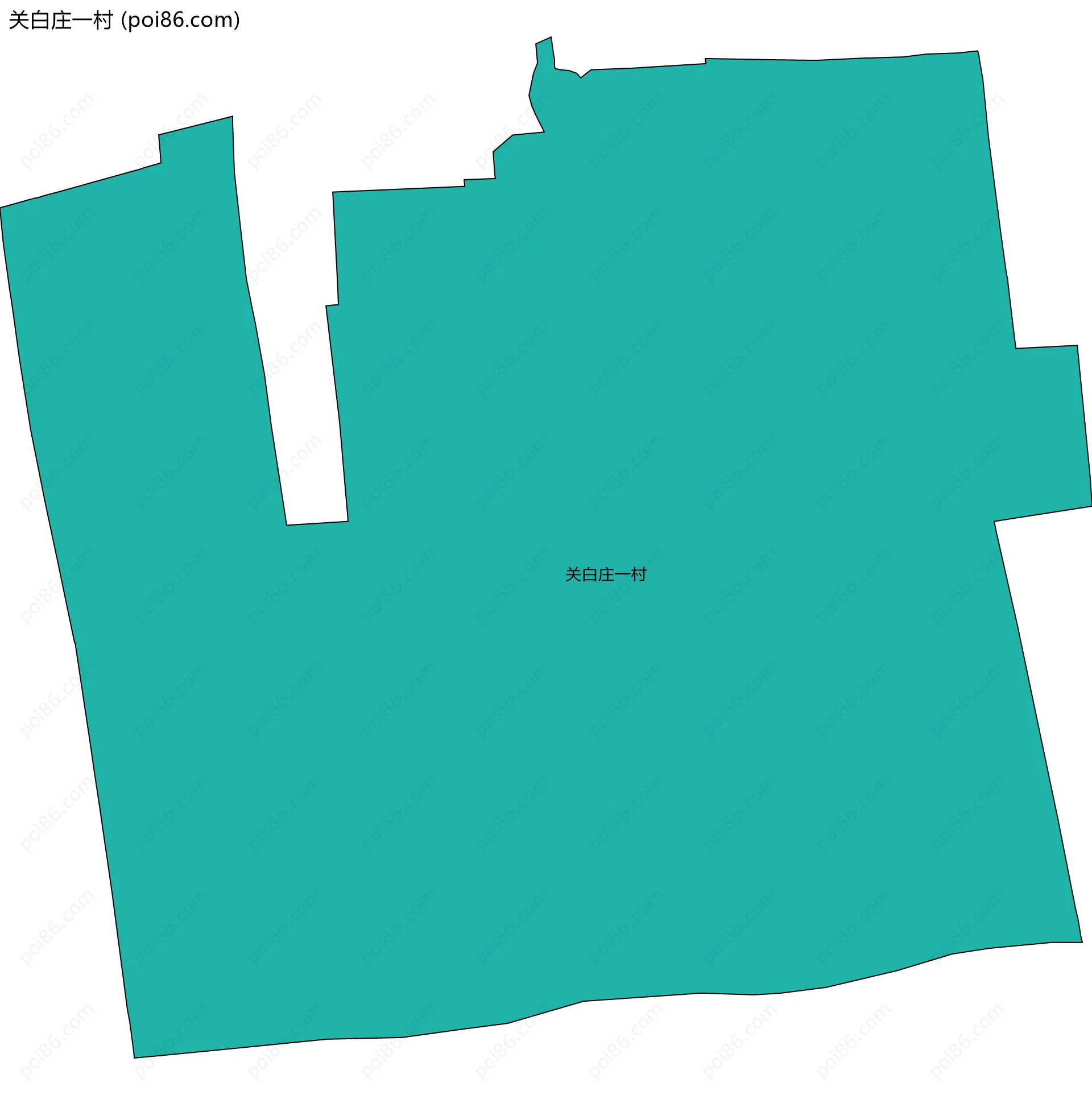 关白庄一村边界地图