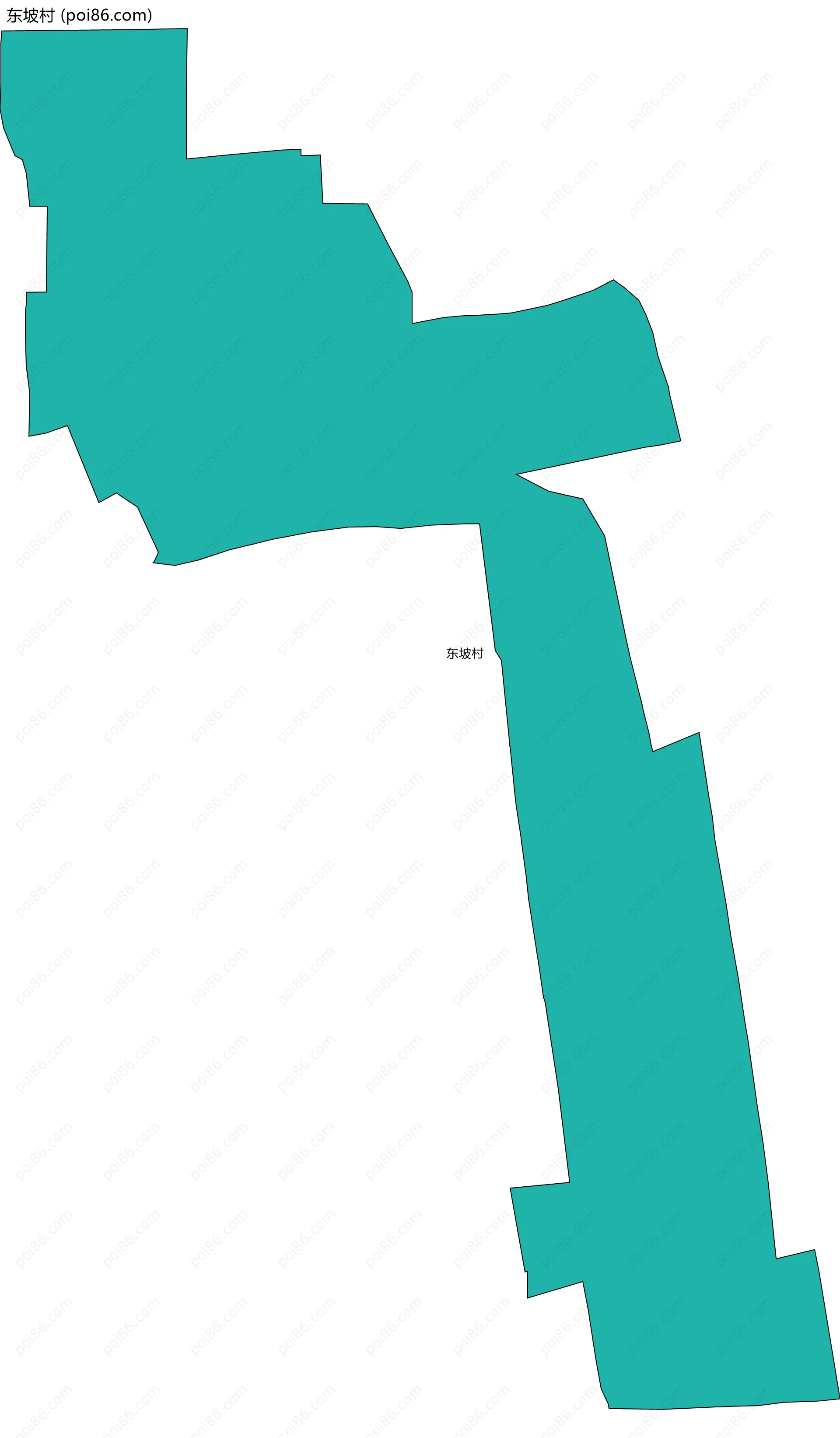 东坡村边界地图