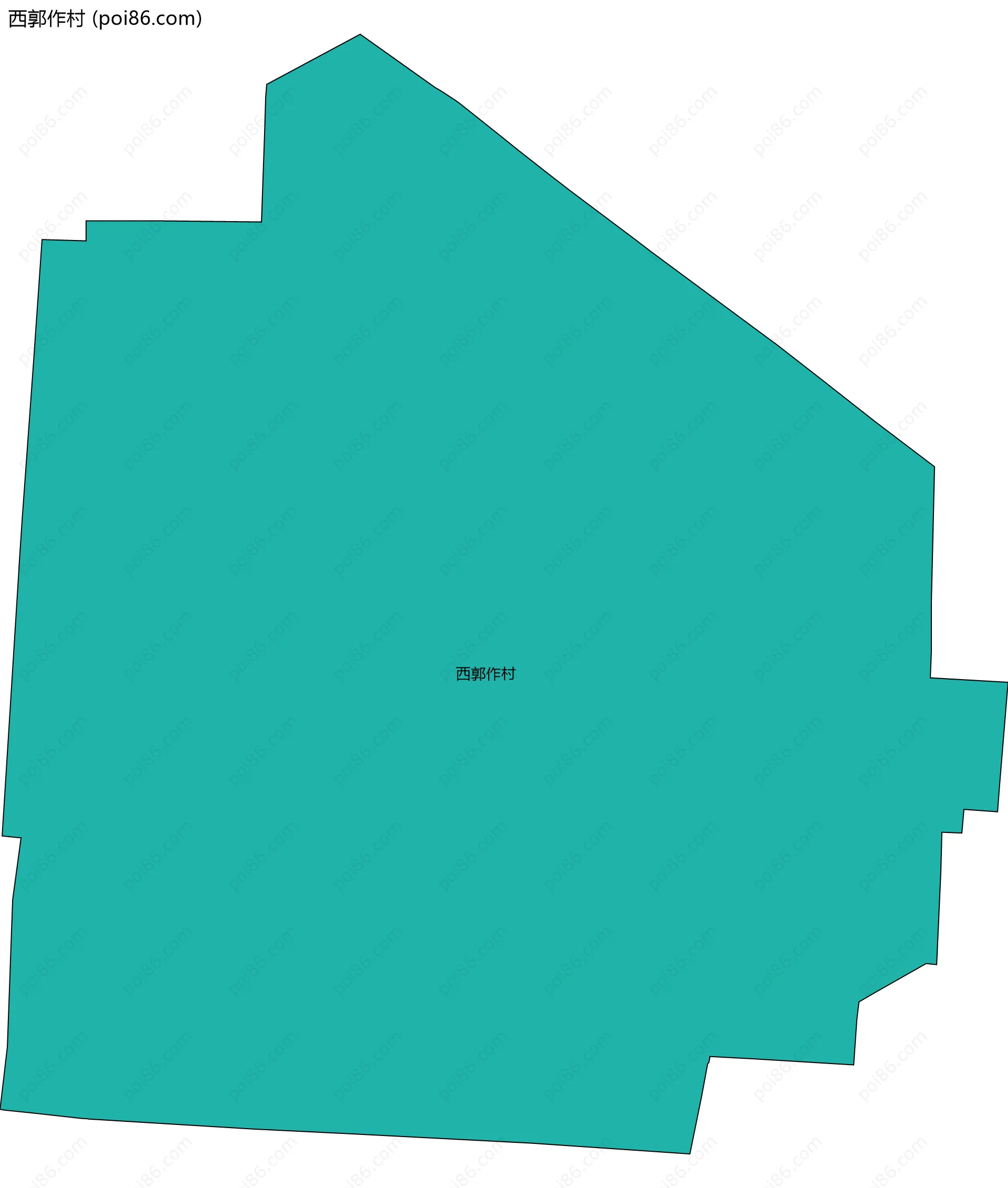 西郭作村边界地图