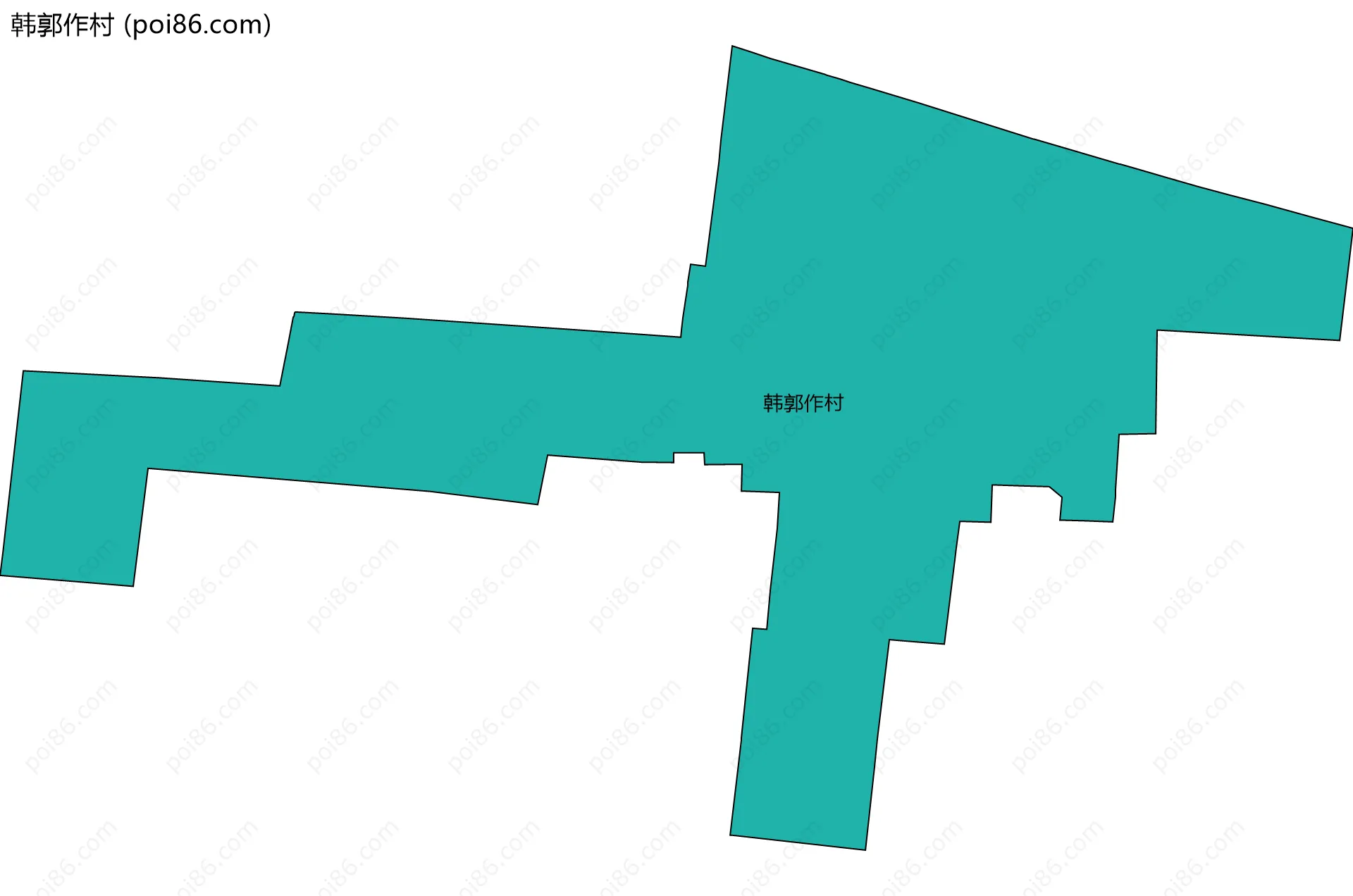 韩郭作村边界地图