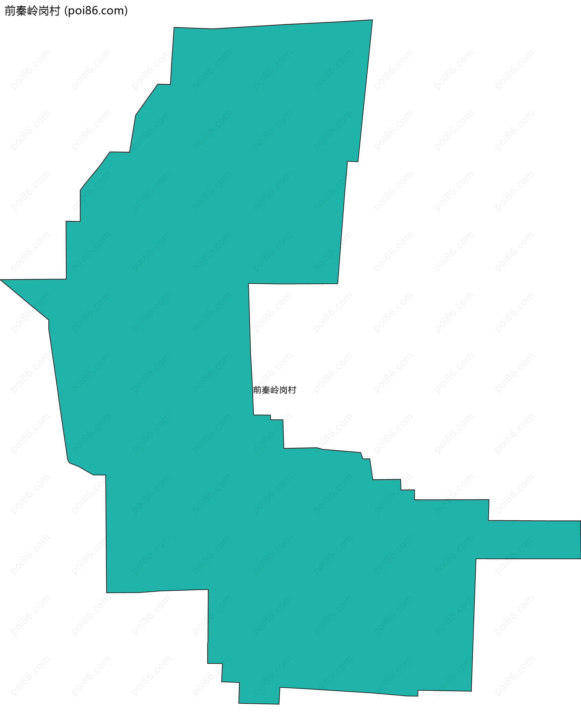 前秦岭岗村边界地图