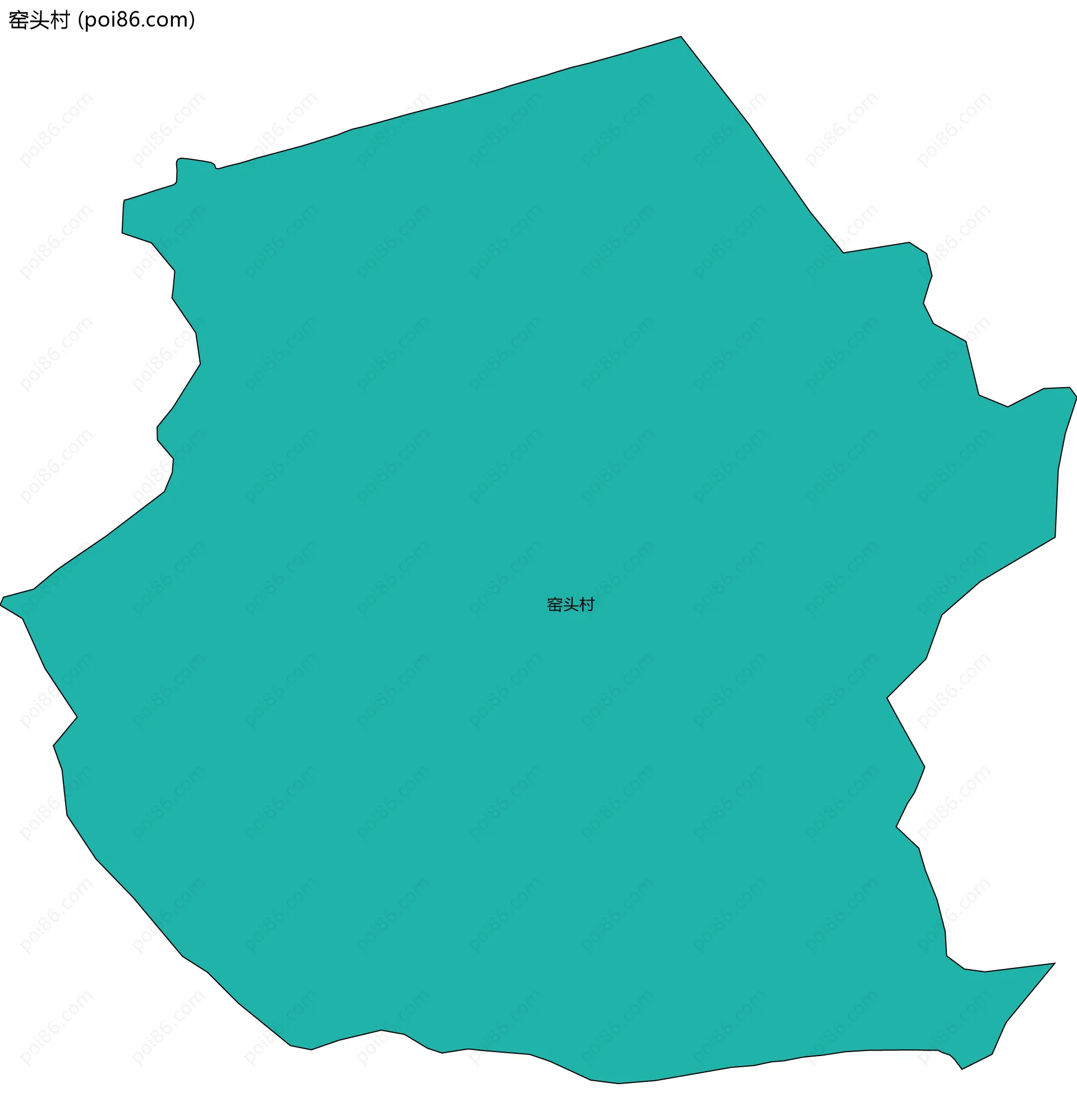 窑头村边界地图