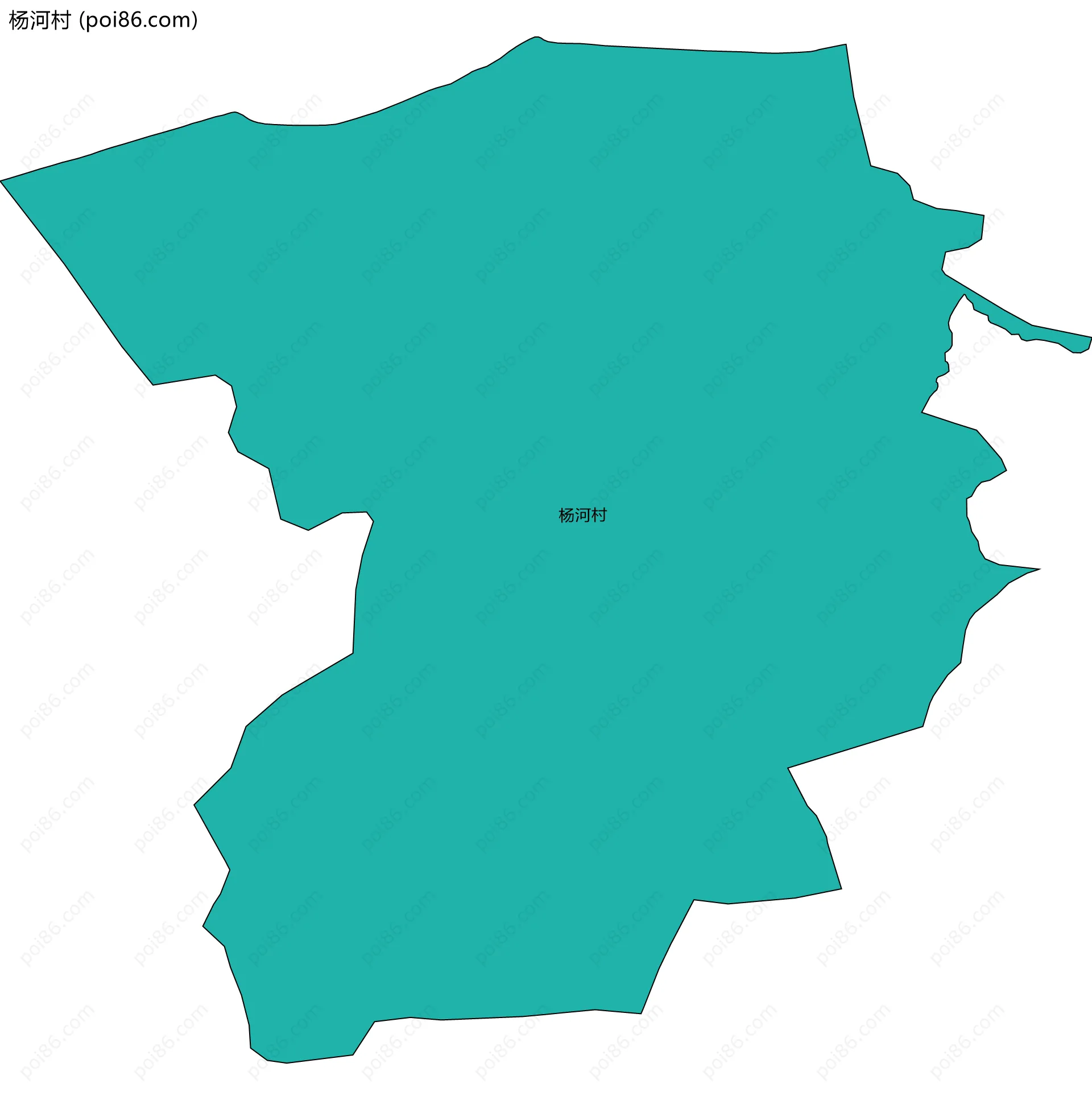 杨河村边界地图