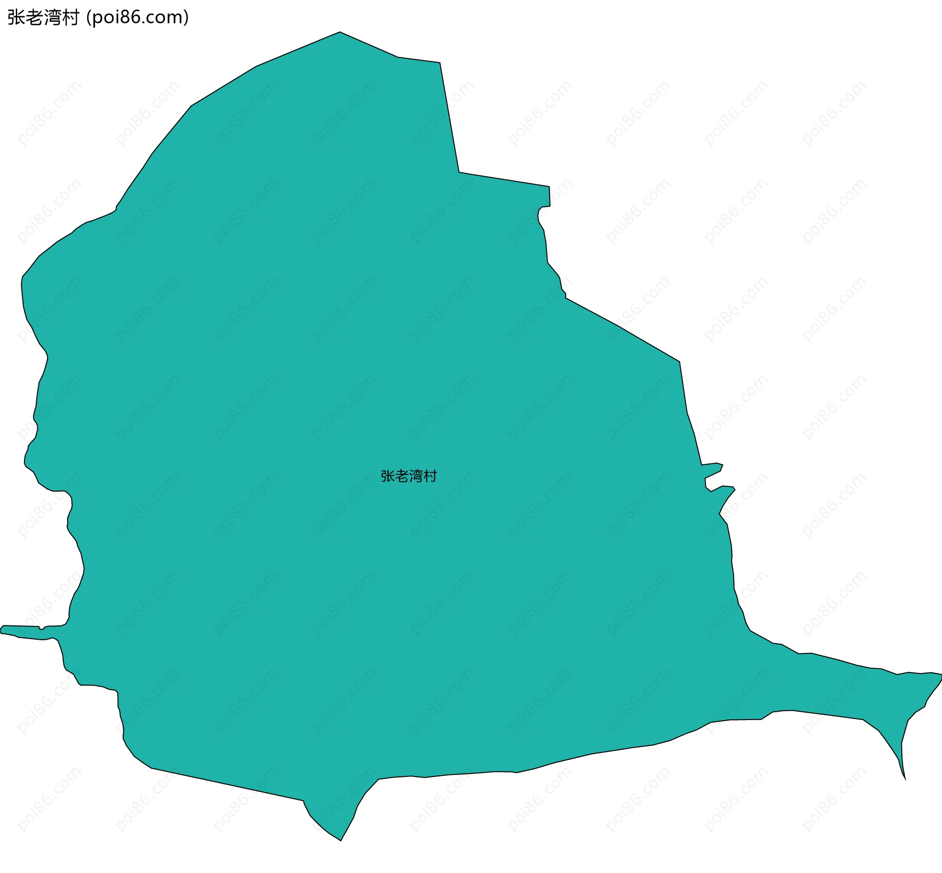 张老湾村边界地图