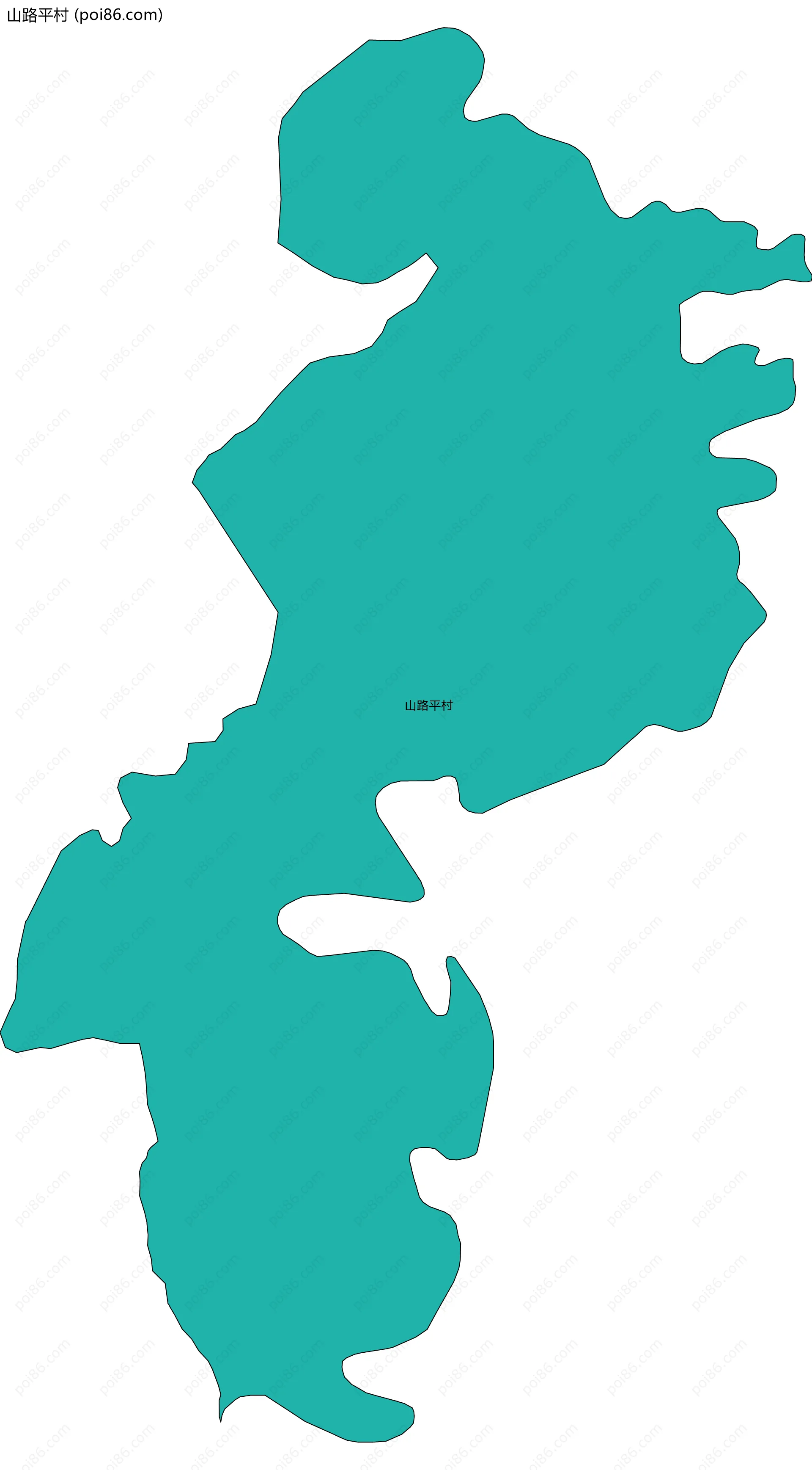 山路平村边界地图