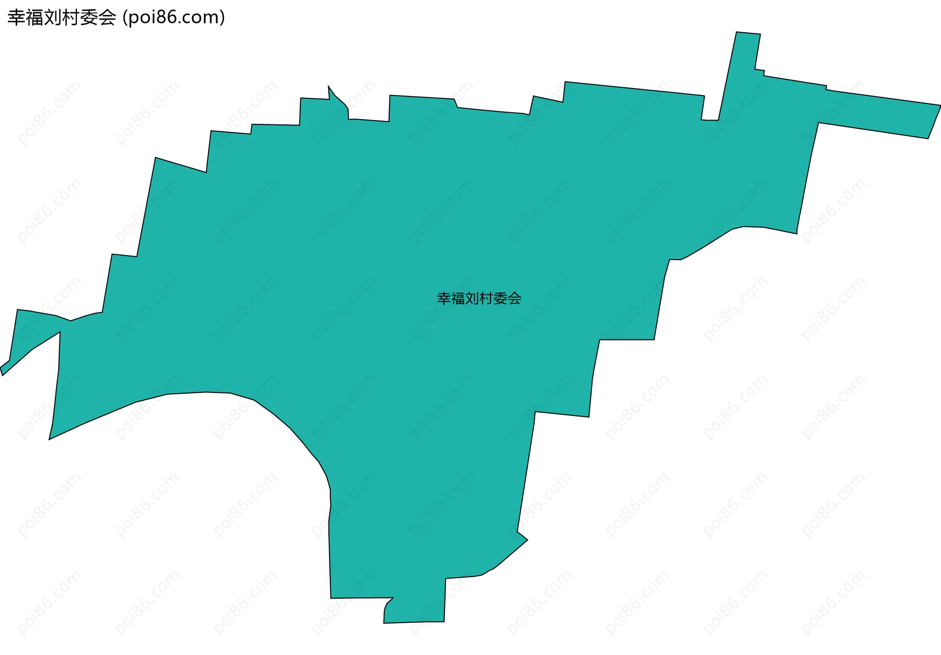 幸福刘村委会边界地图