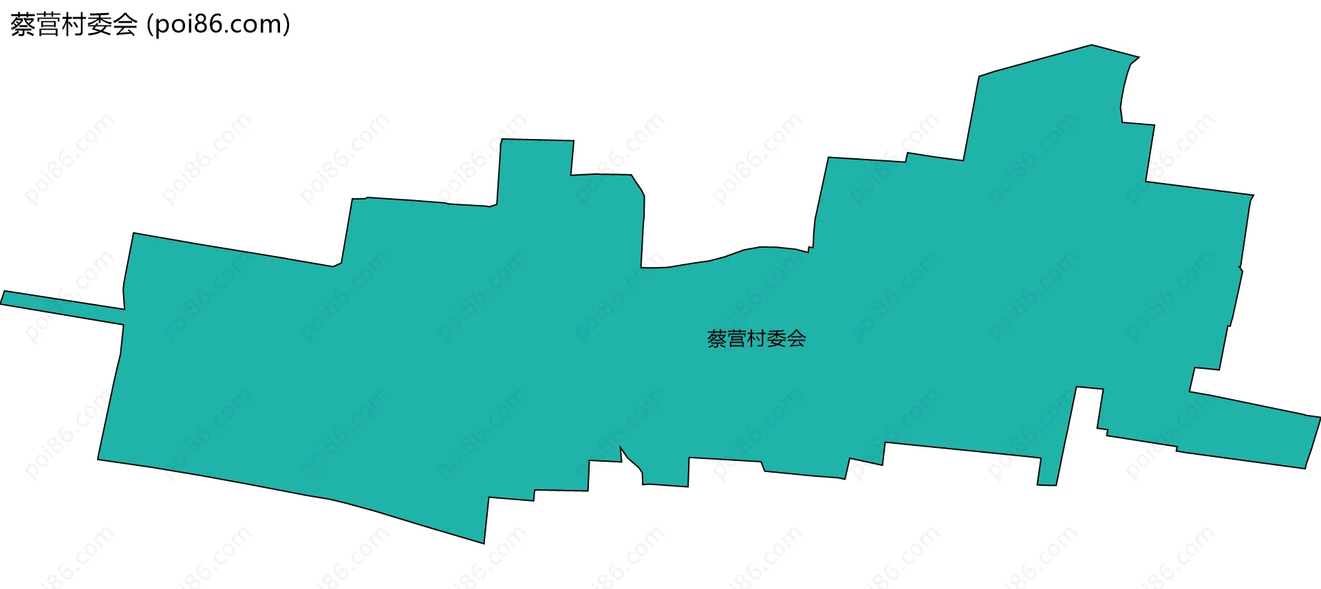 蔡营村委会边界地图