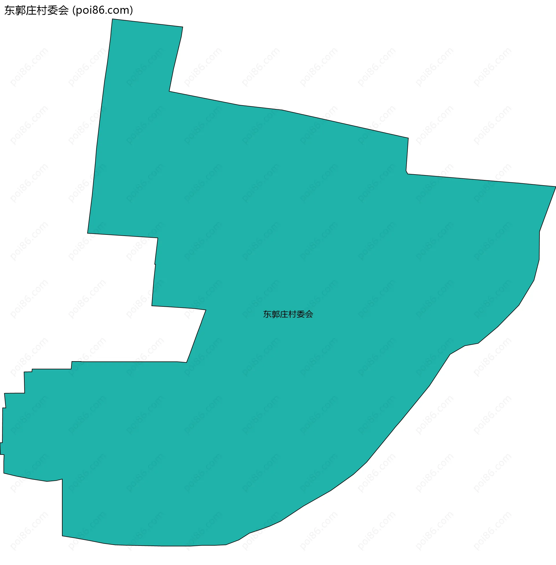 东郭庄村委会边界地图