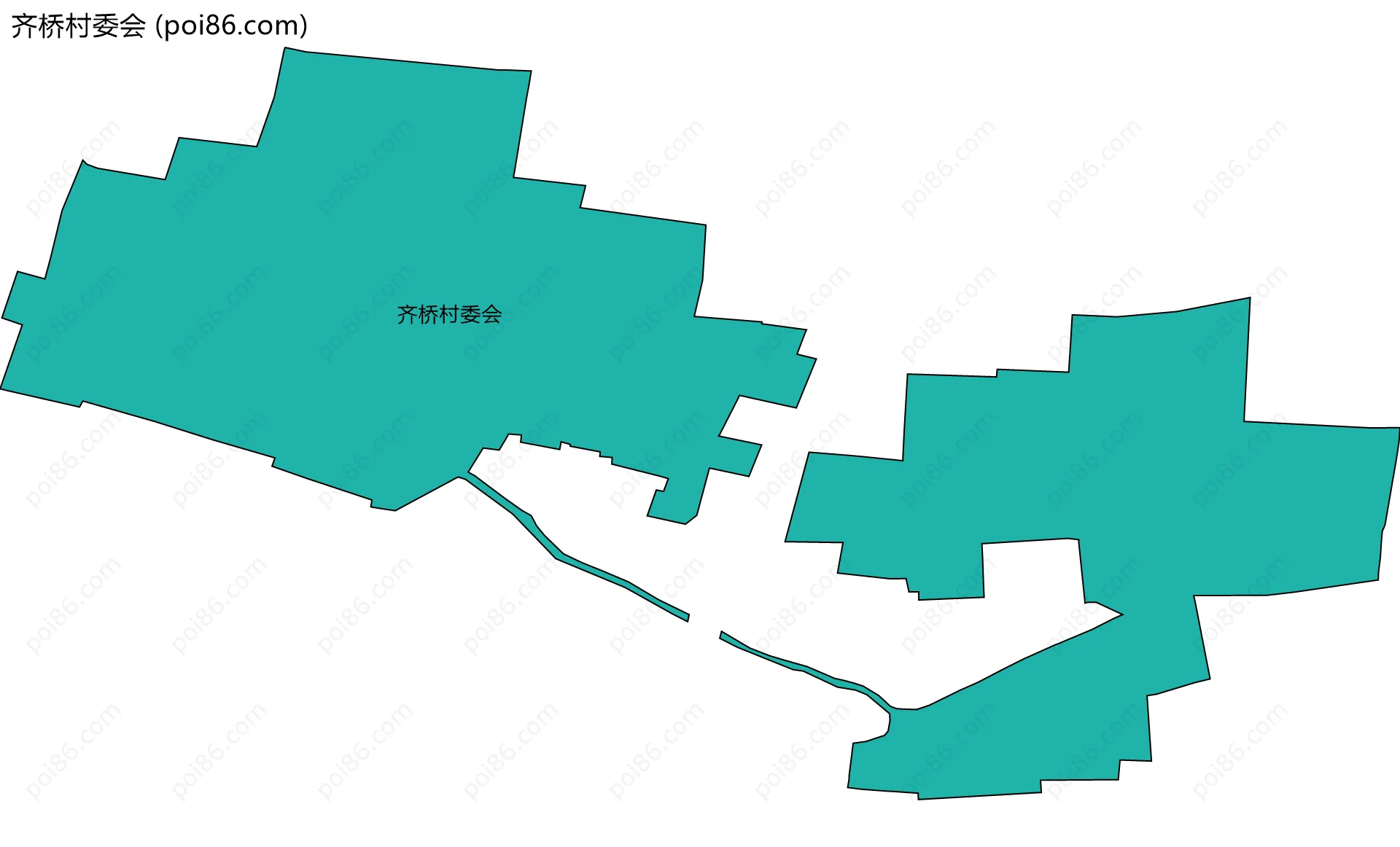 齐桥村委会边界地图