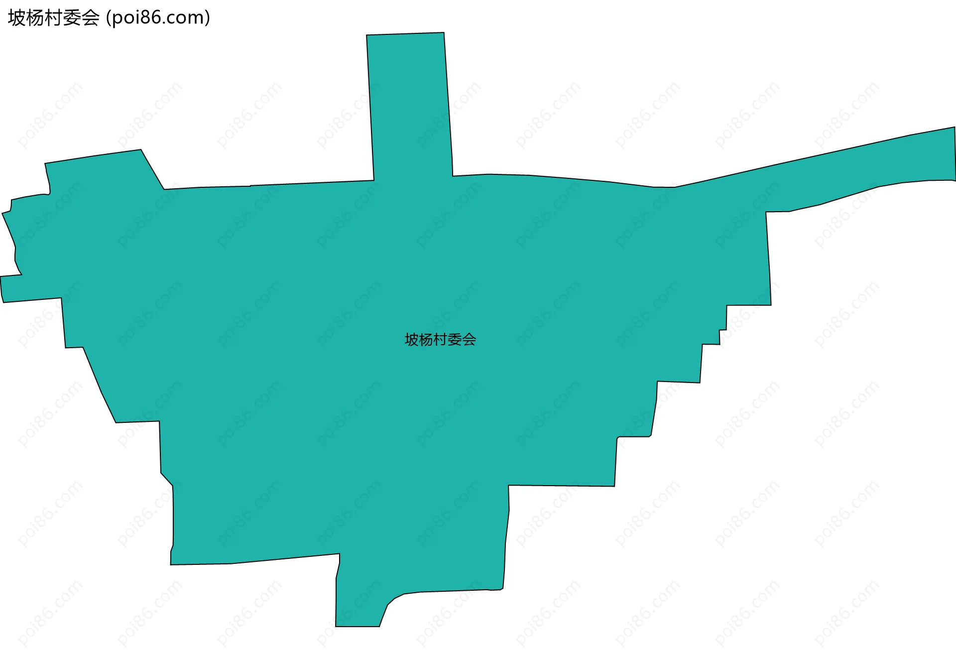 坡杨村委会边界地图