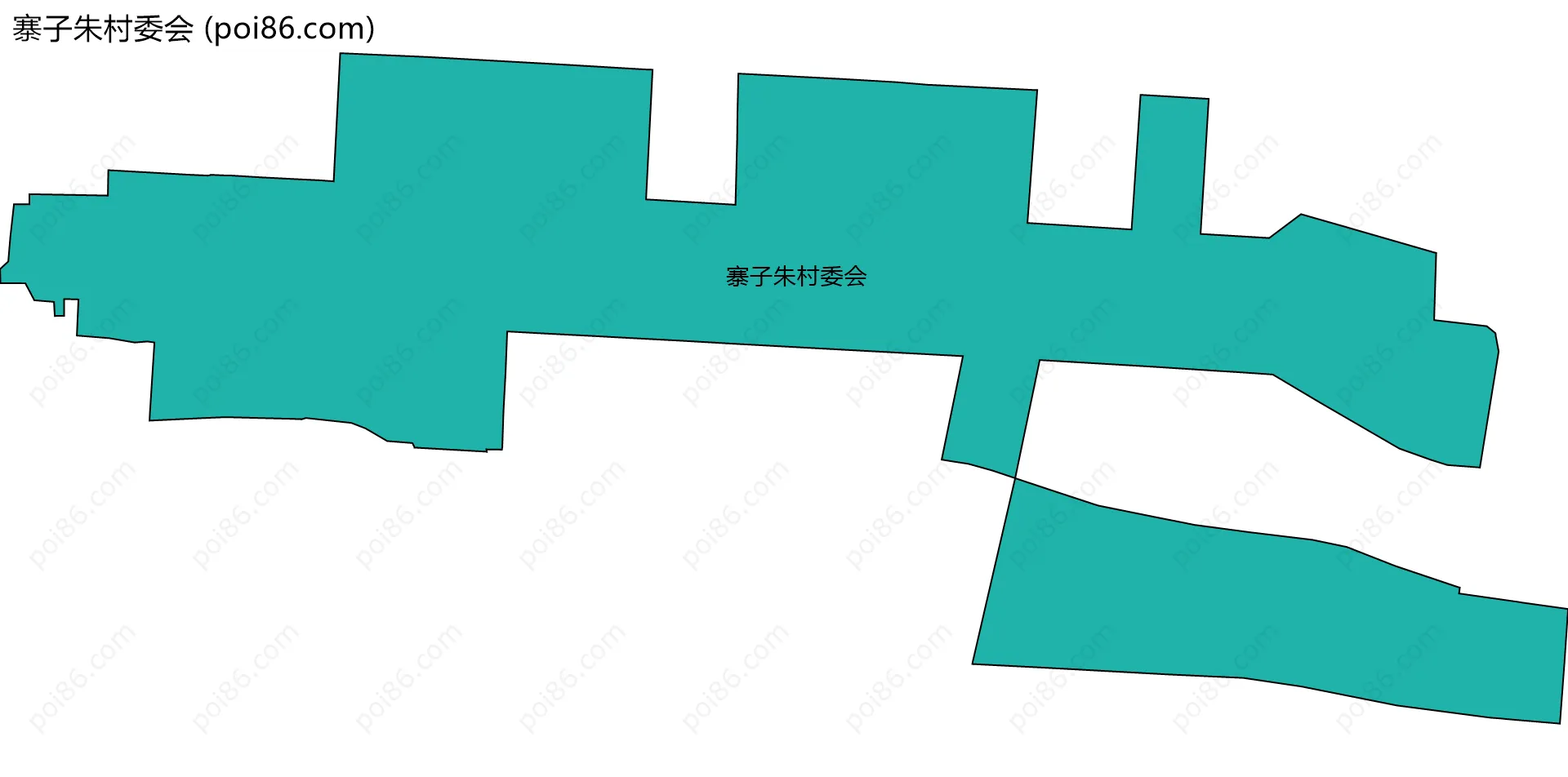 寨子朱村委会边界地图