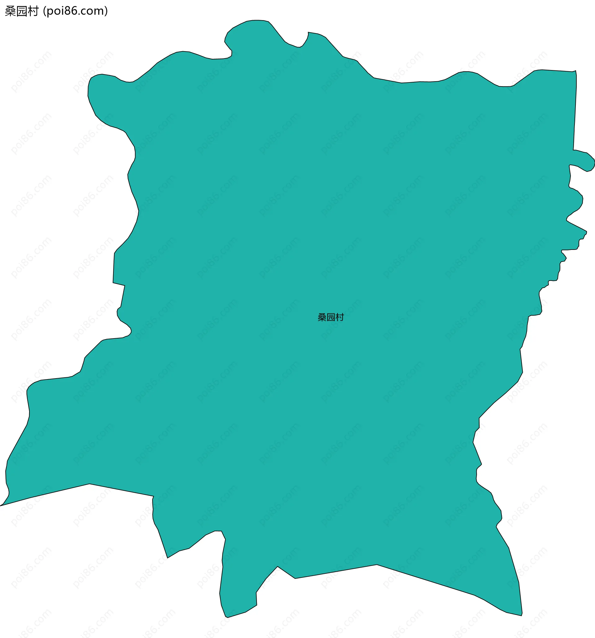 桑园村边界地图