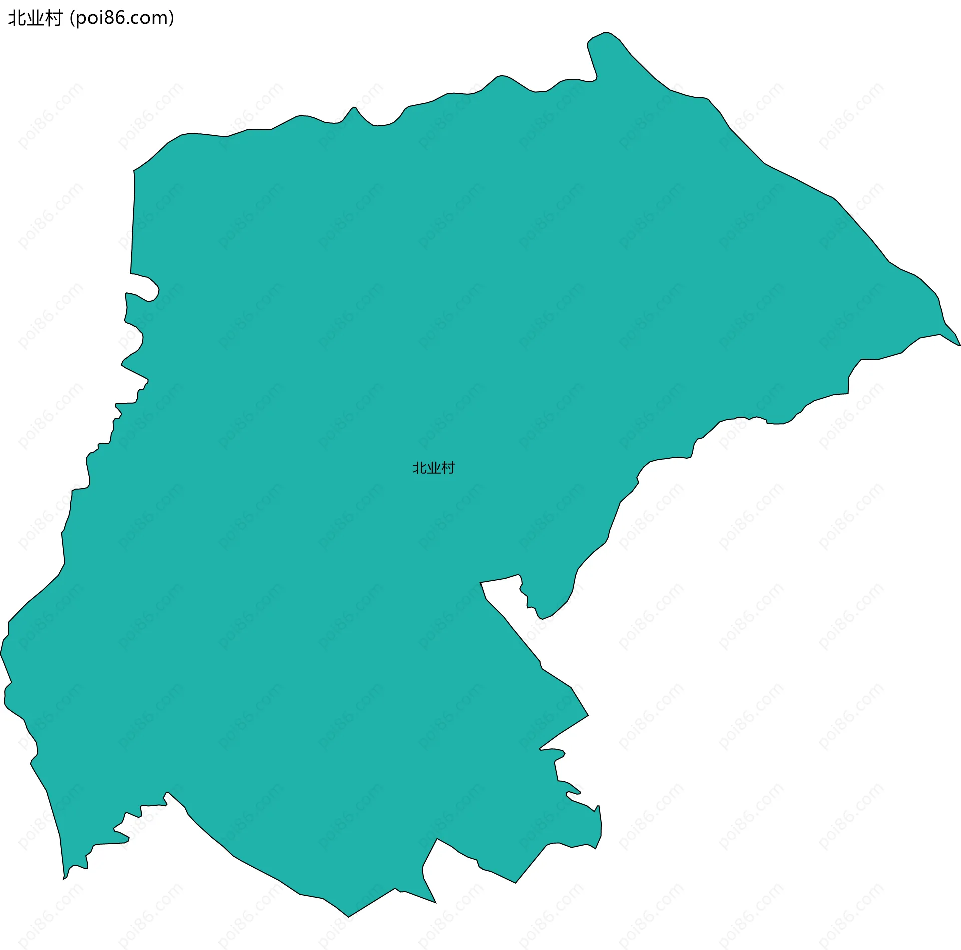 北业村边界地图
