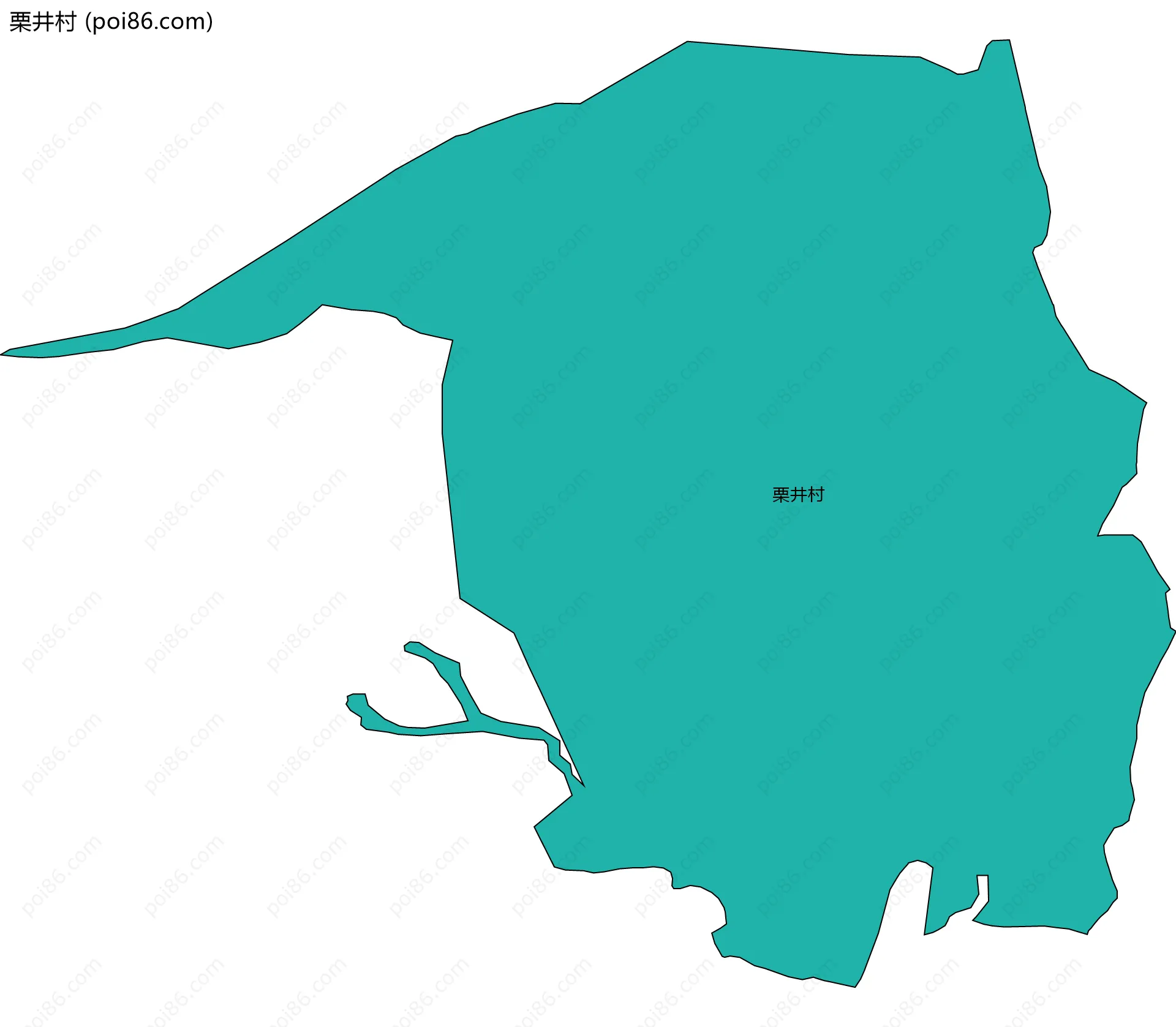 栗井村边界地图