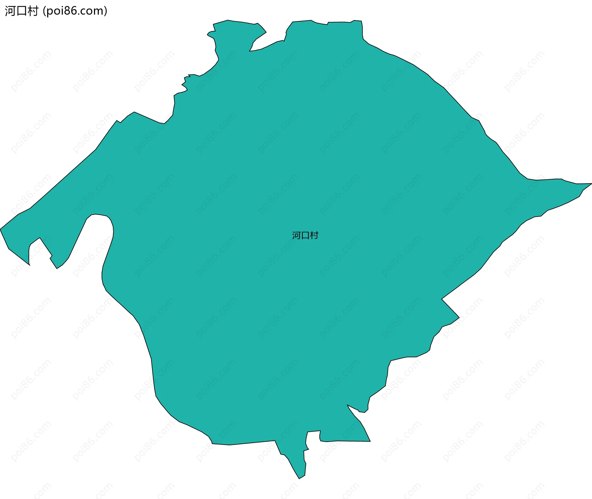 河口村边界地图