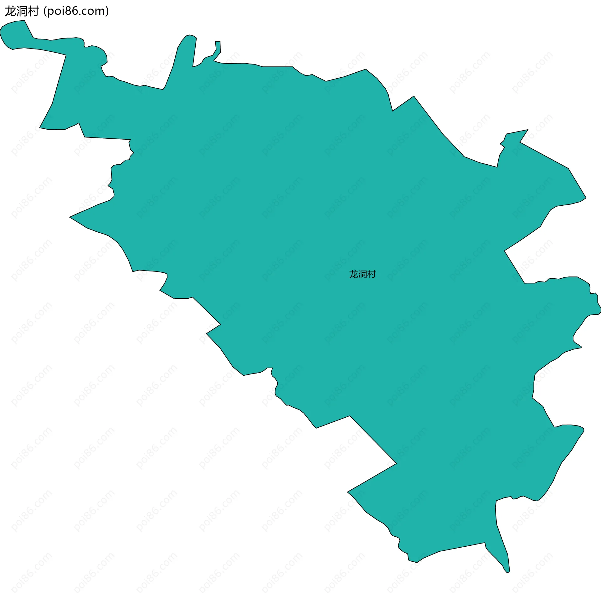 龙洞村边界地图