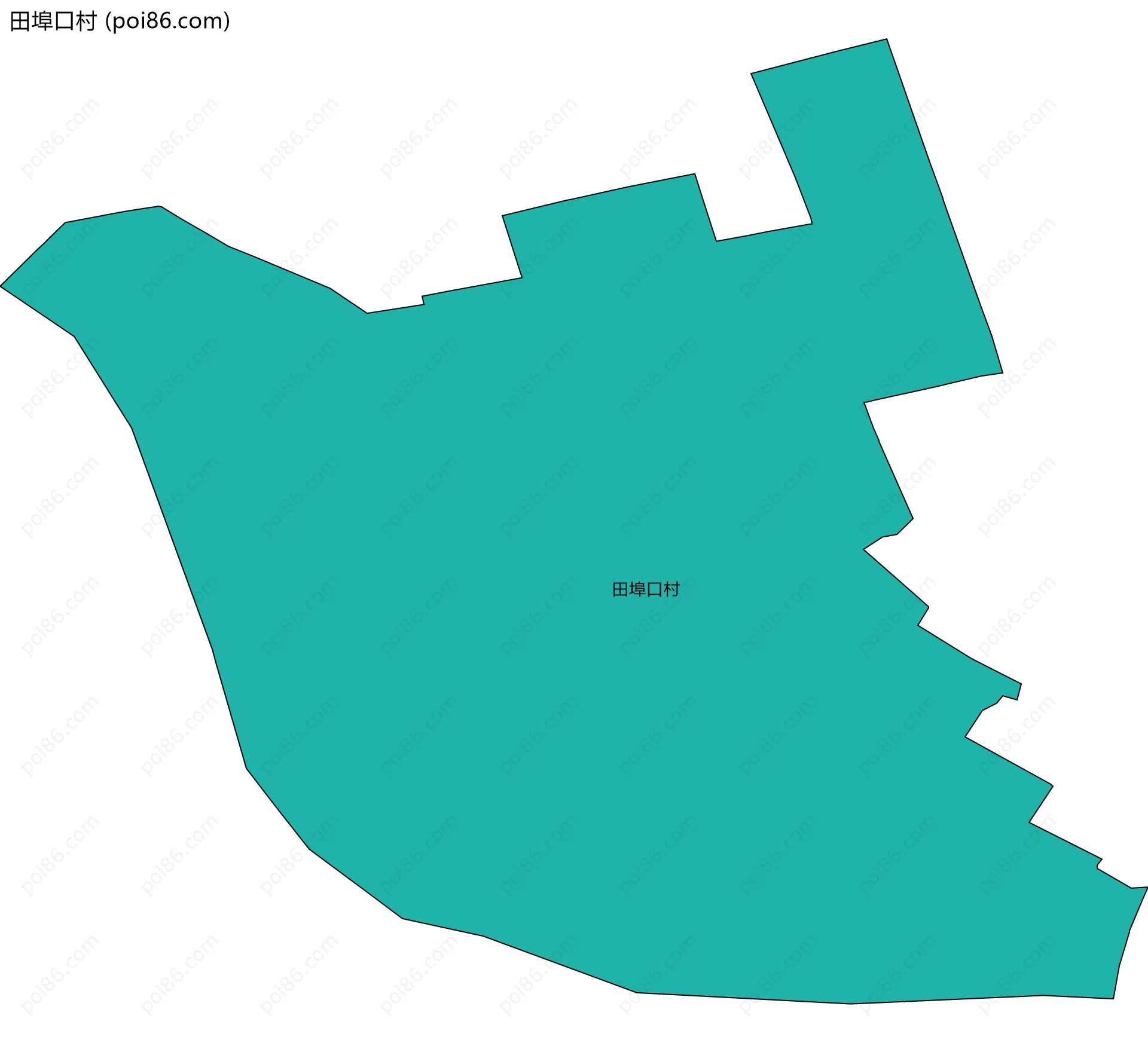 田埠口村边界地图