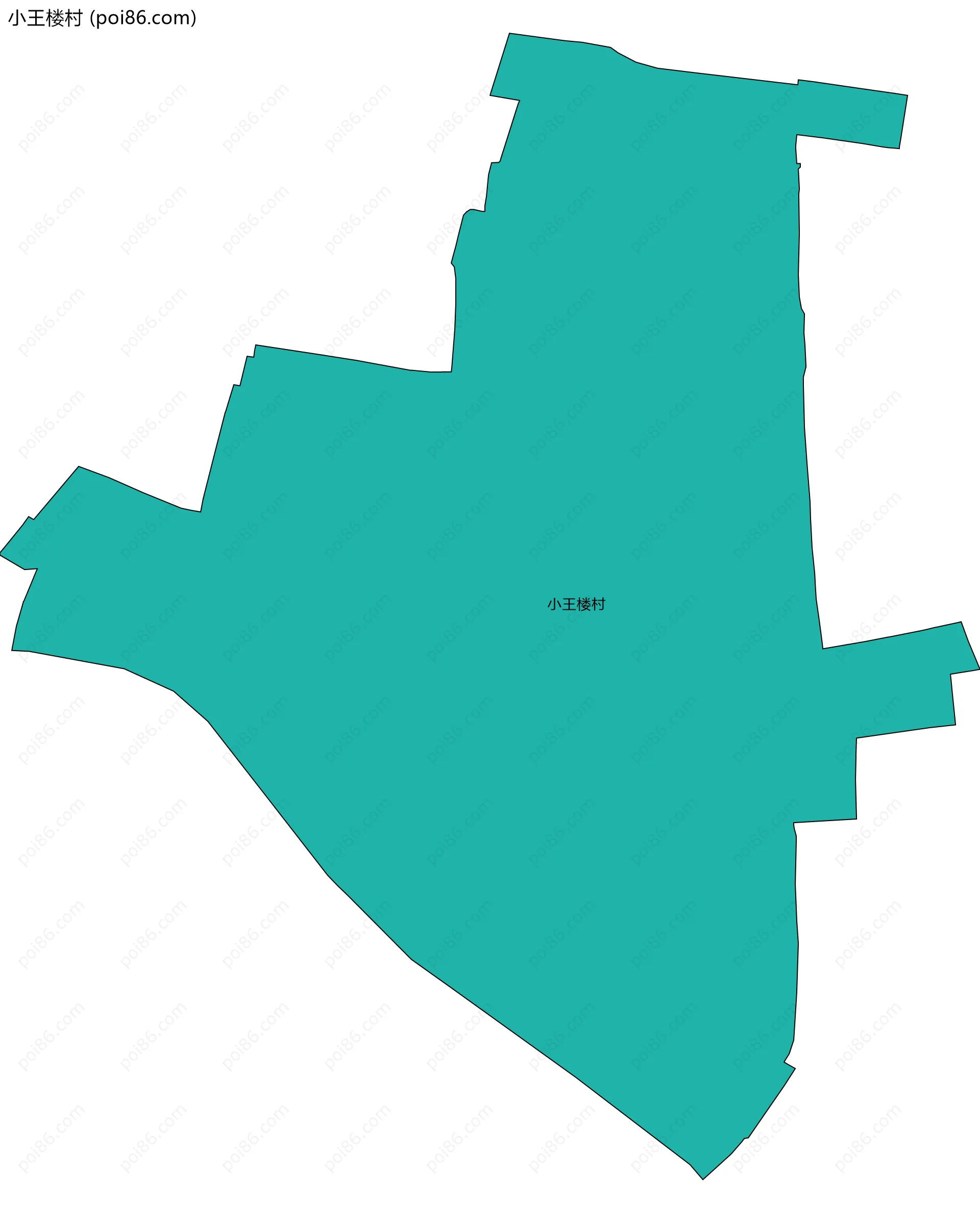 小王楼村边界地图