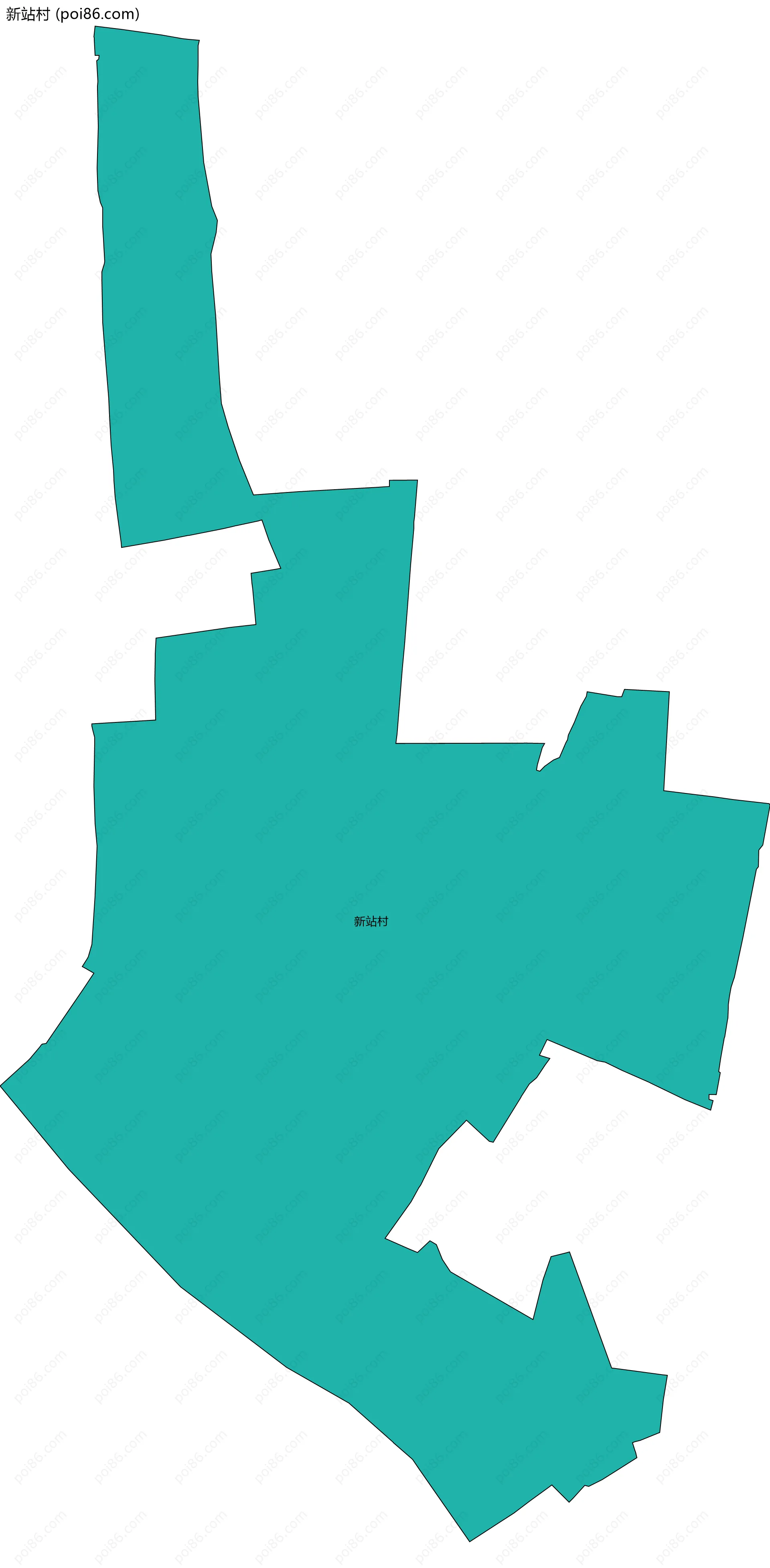 新站村边界地图