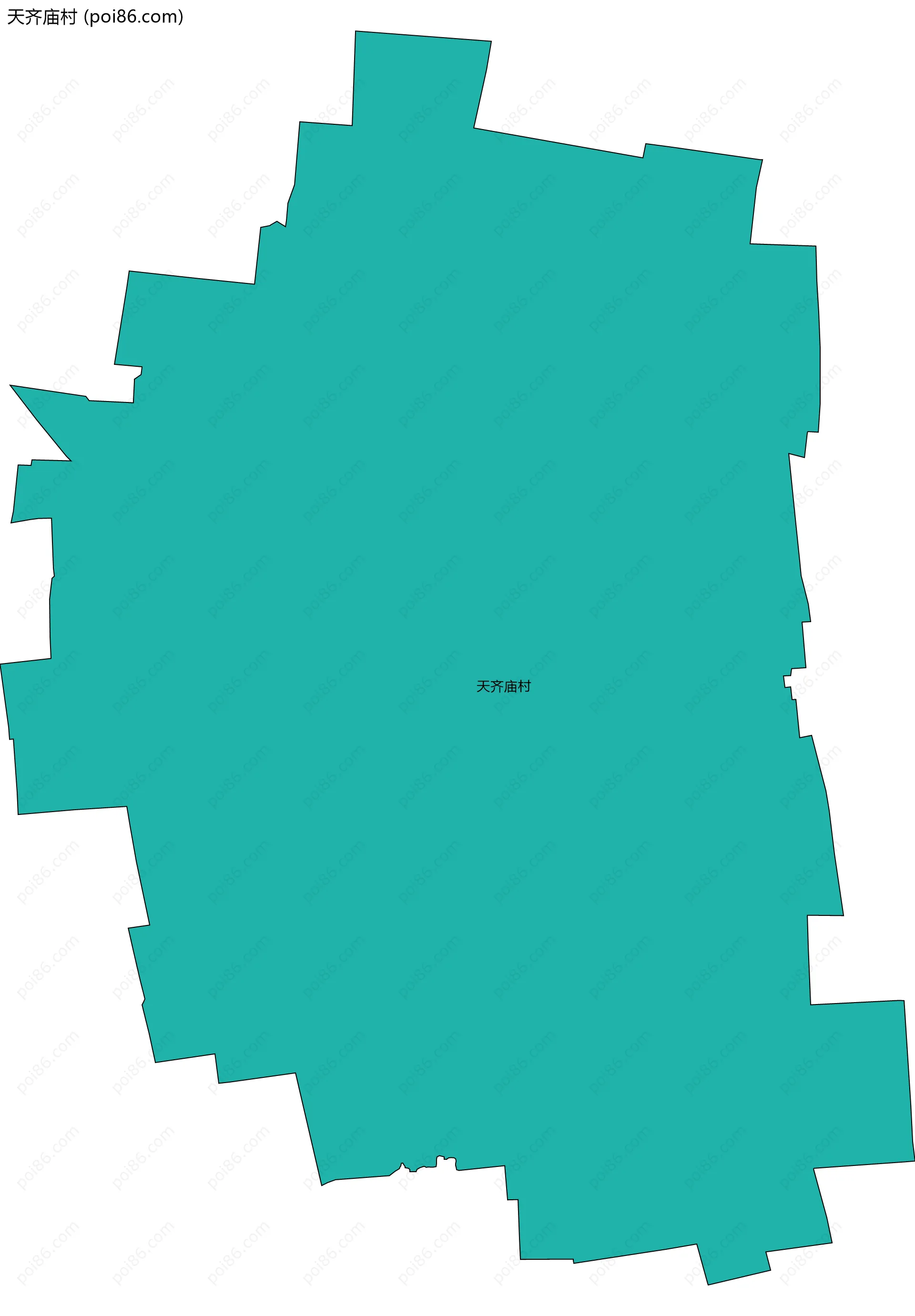 天齐庙村边界地图