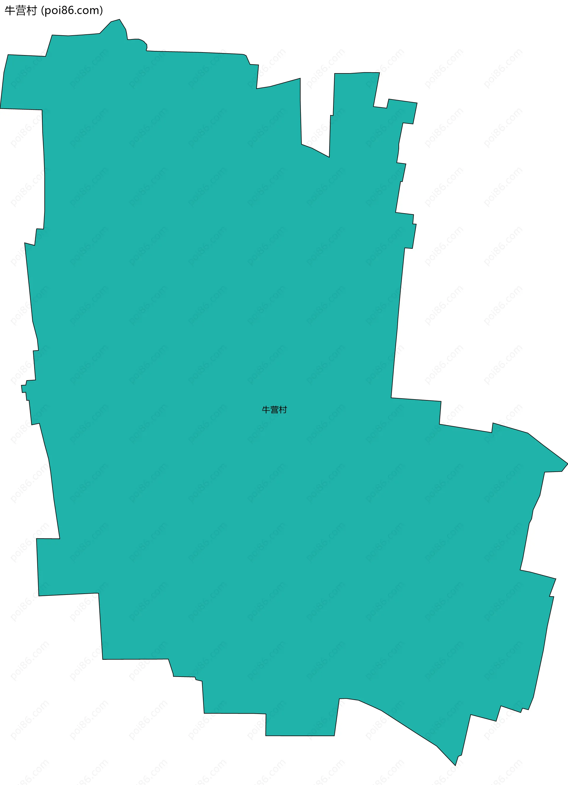 牛营村边界地图