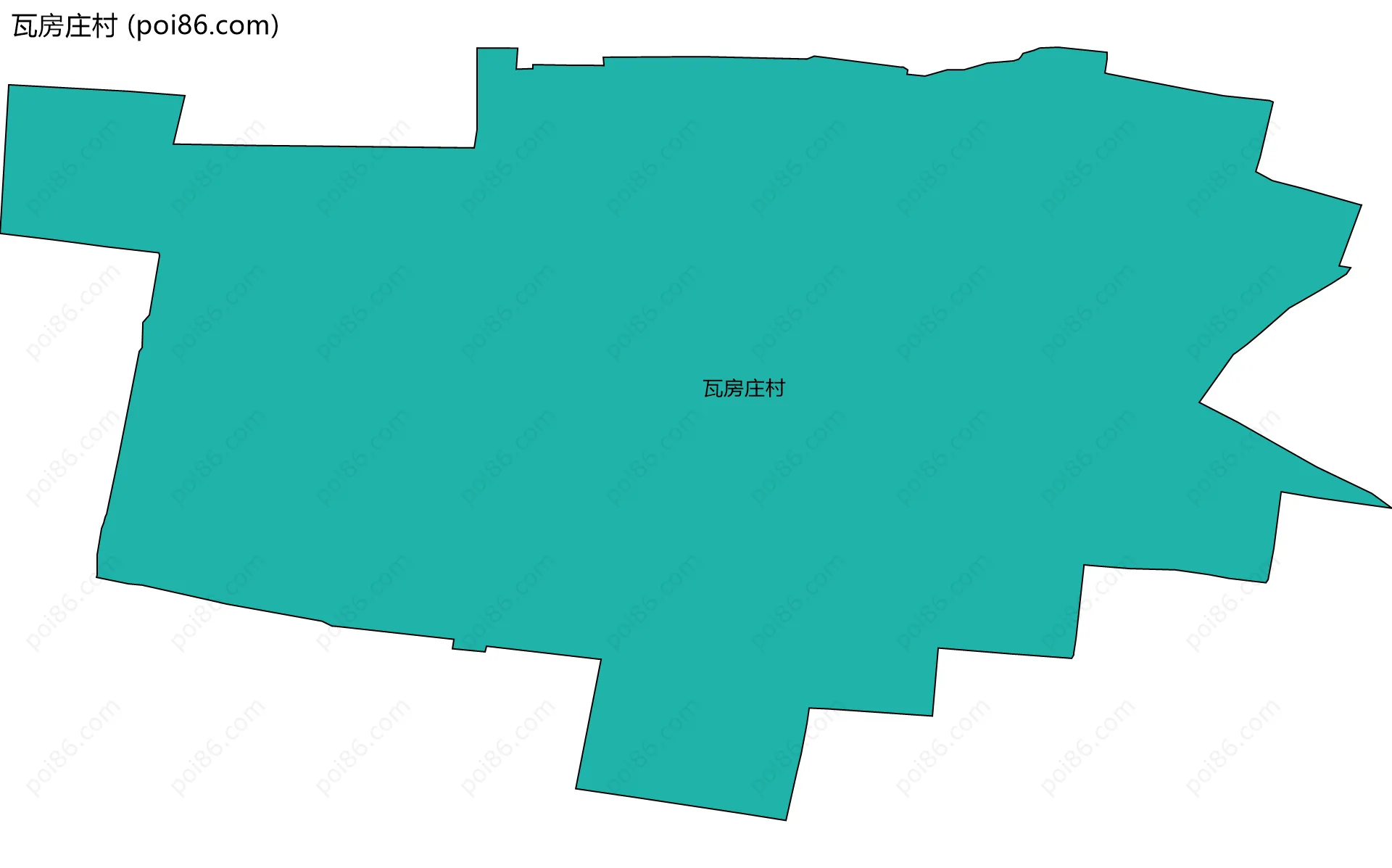 瓦房庄村边界地图