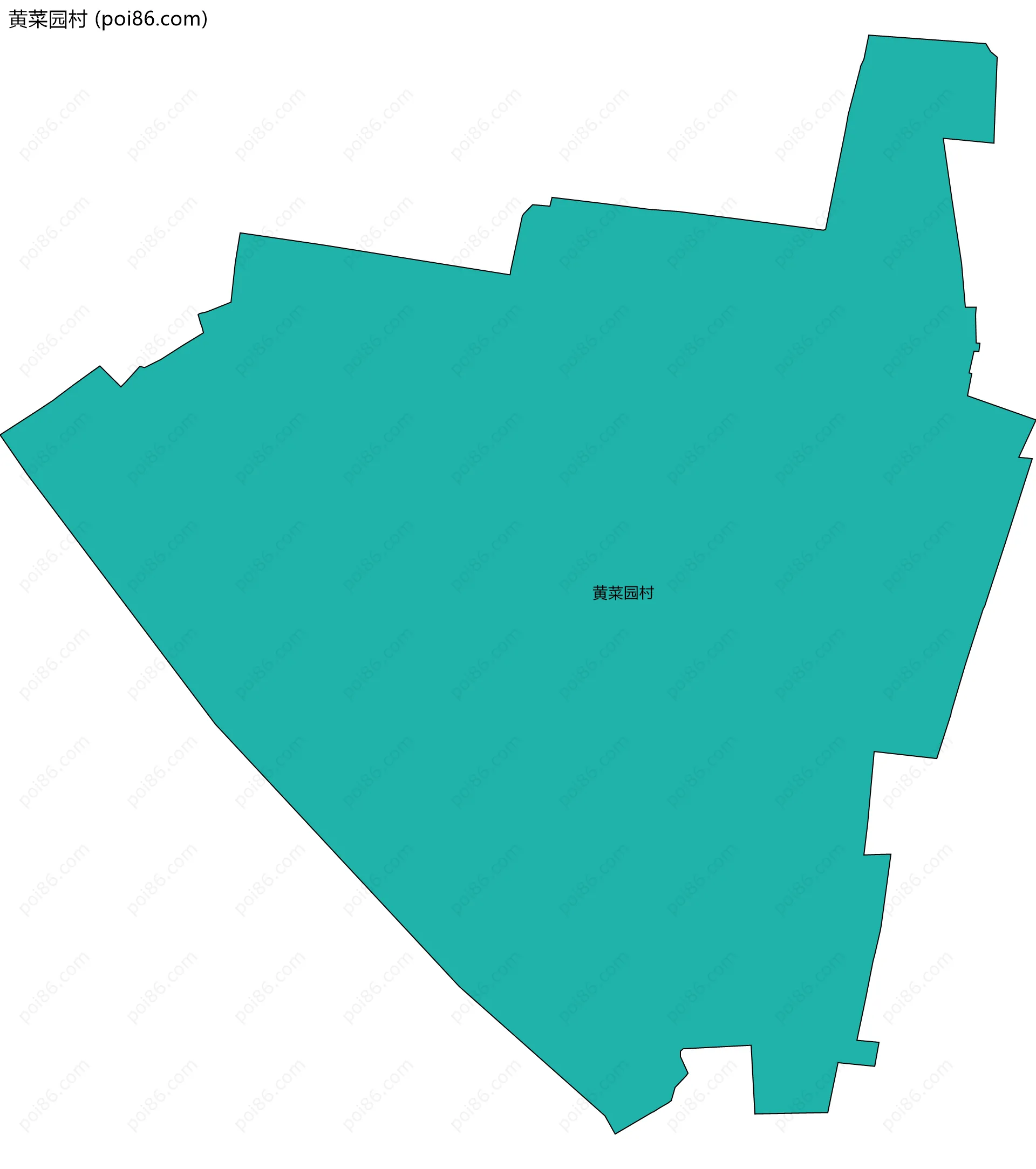黄菜园村边界地图