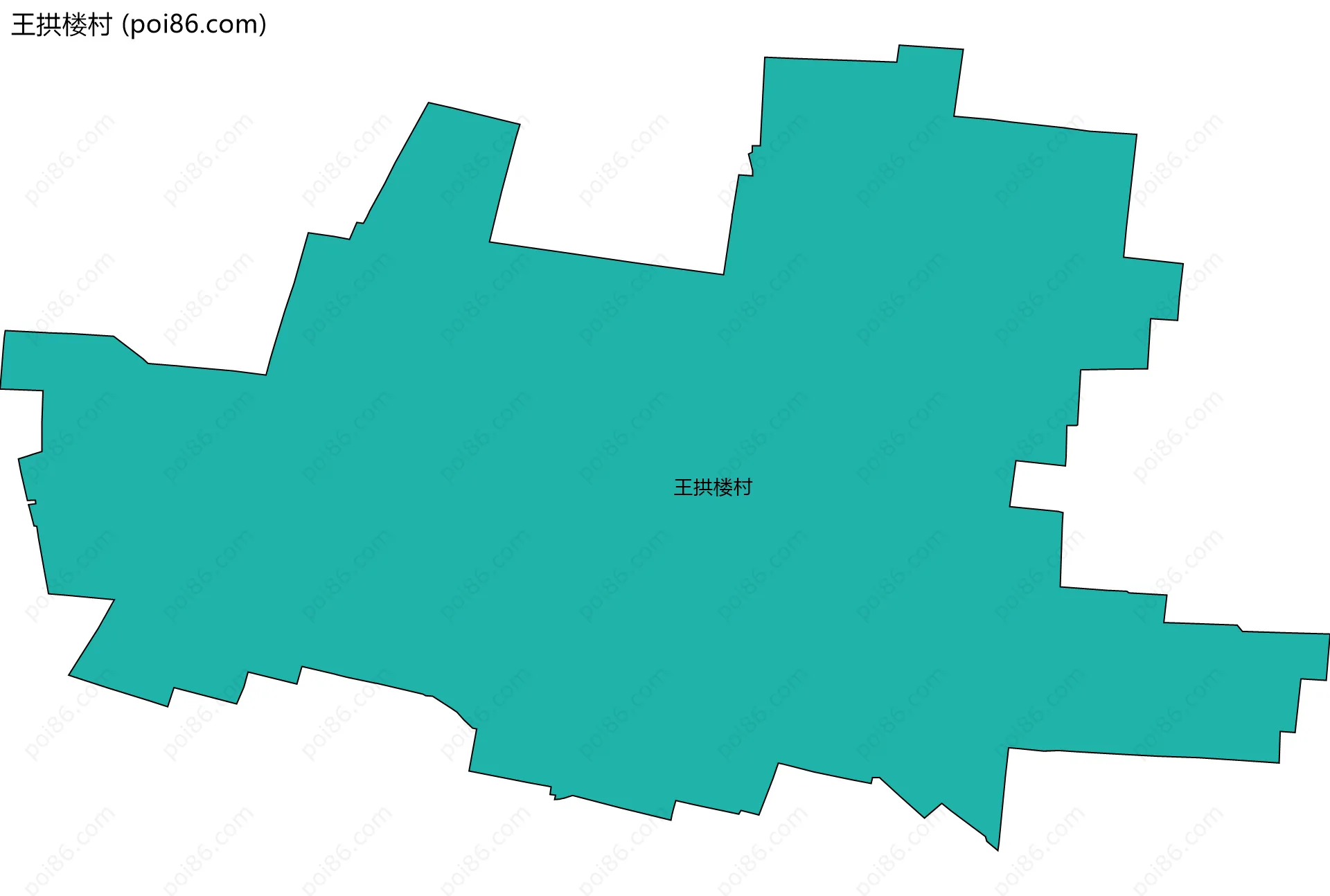 王拱楼村边界地图