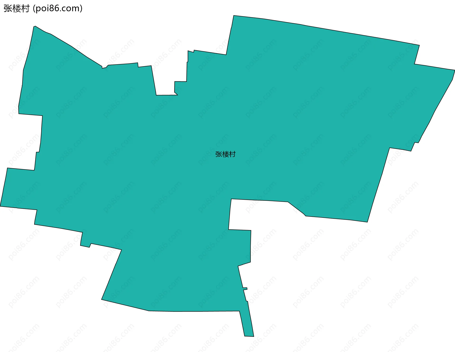 张楼村边界地图