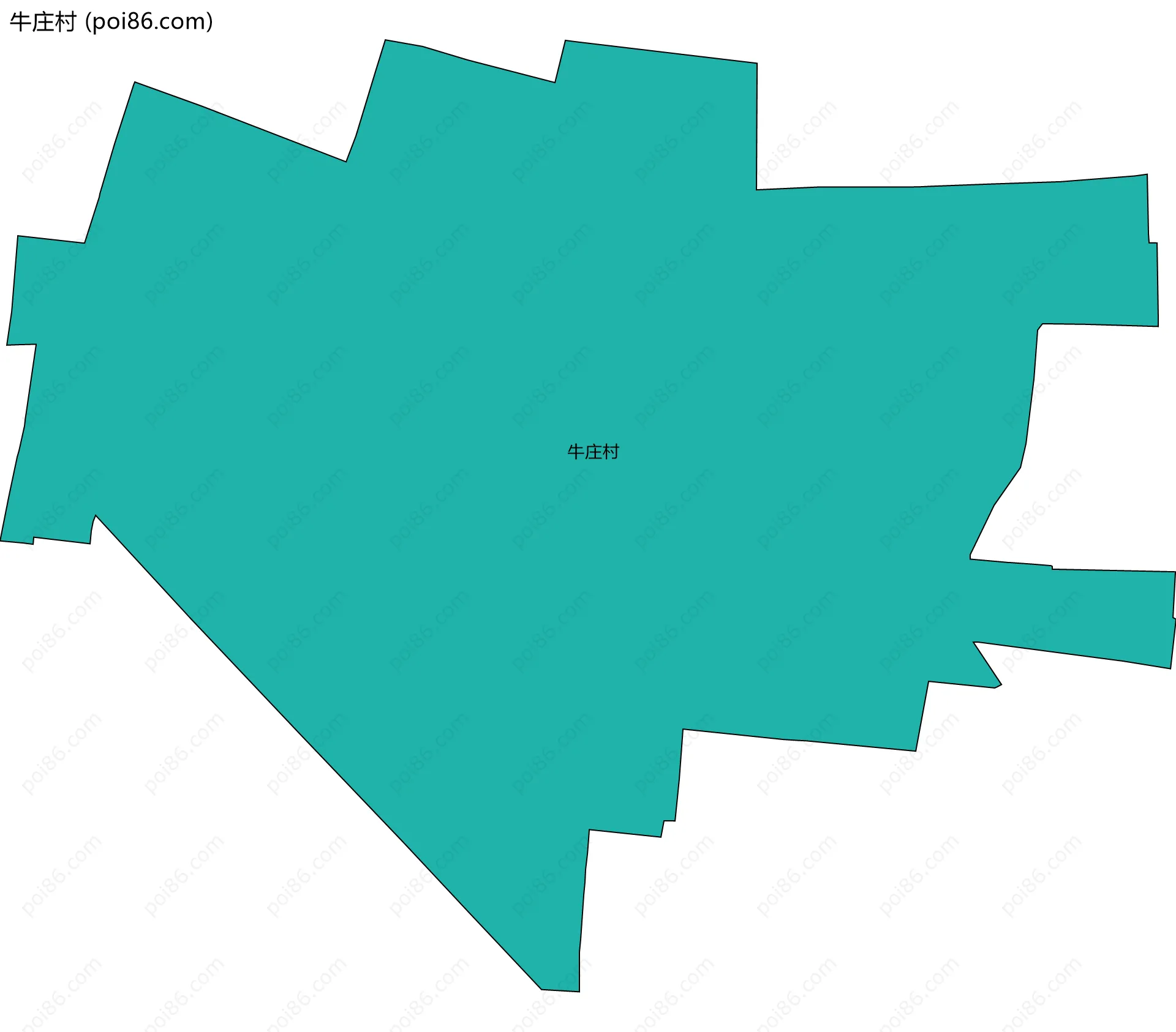 牛庄村边界地图