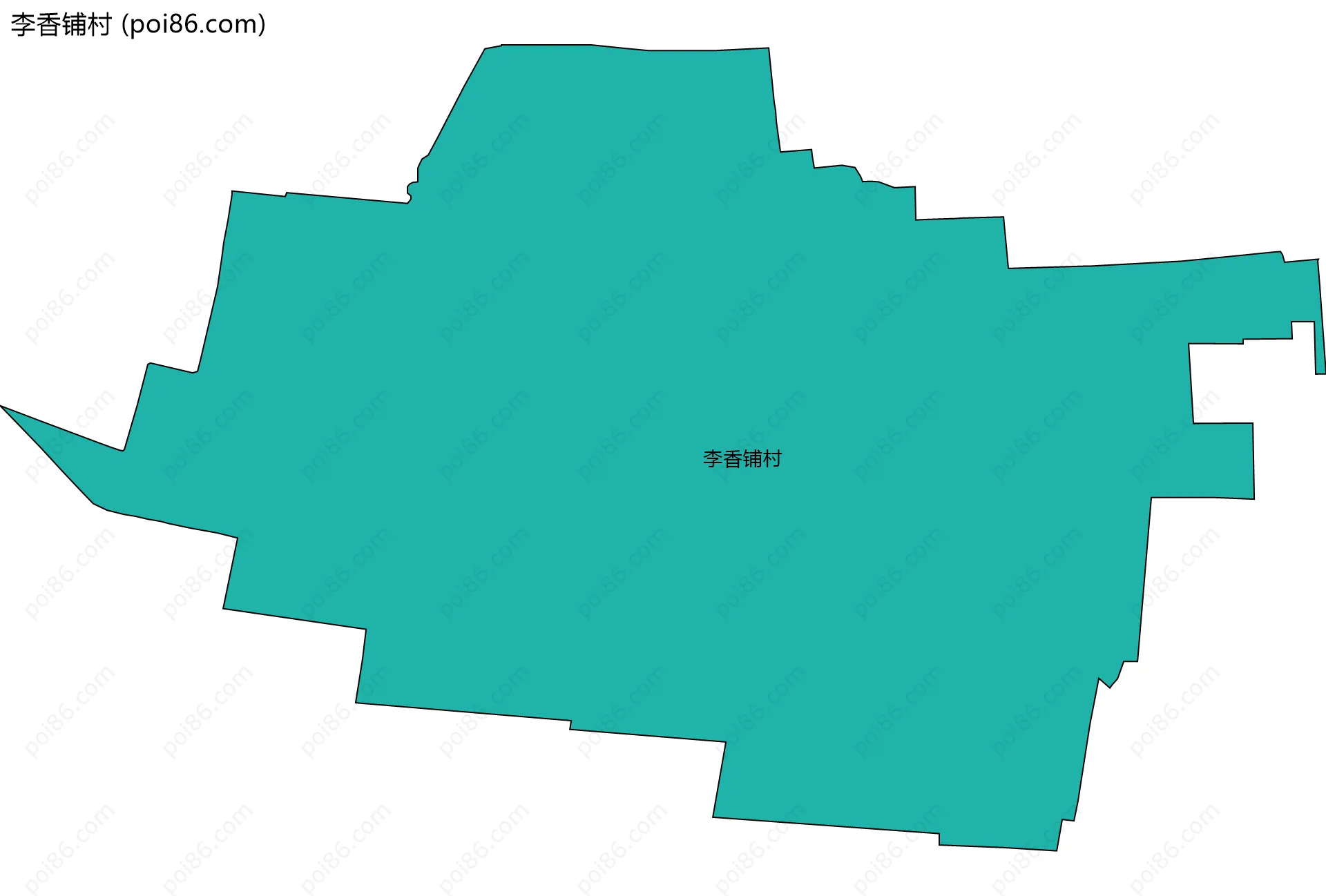 李香铺村边界地图