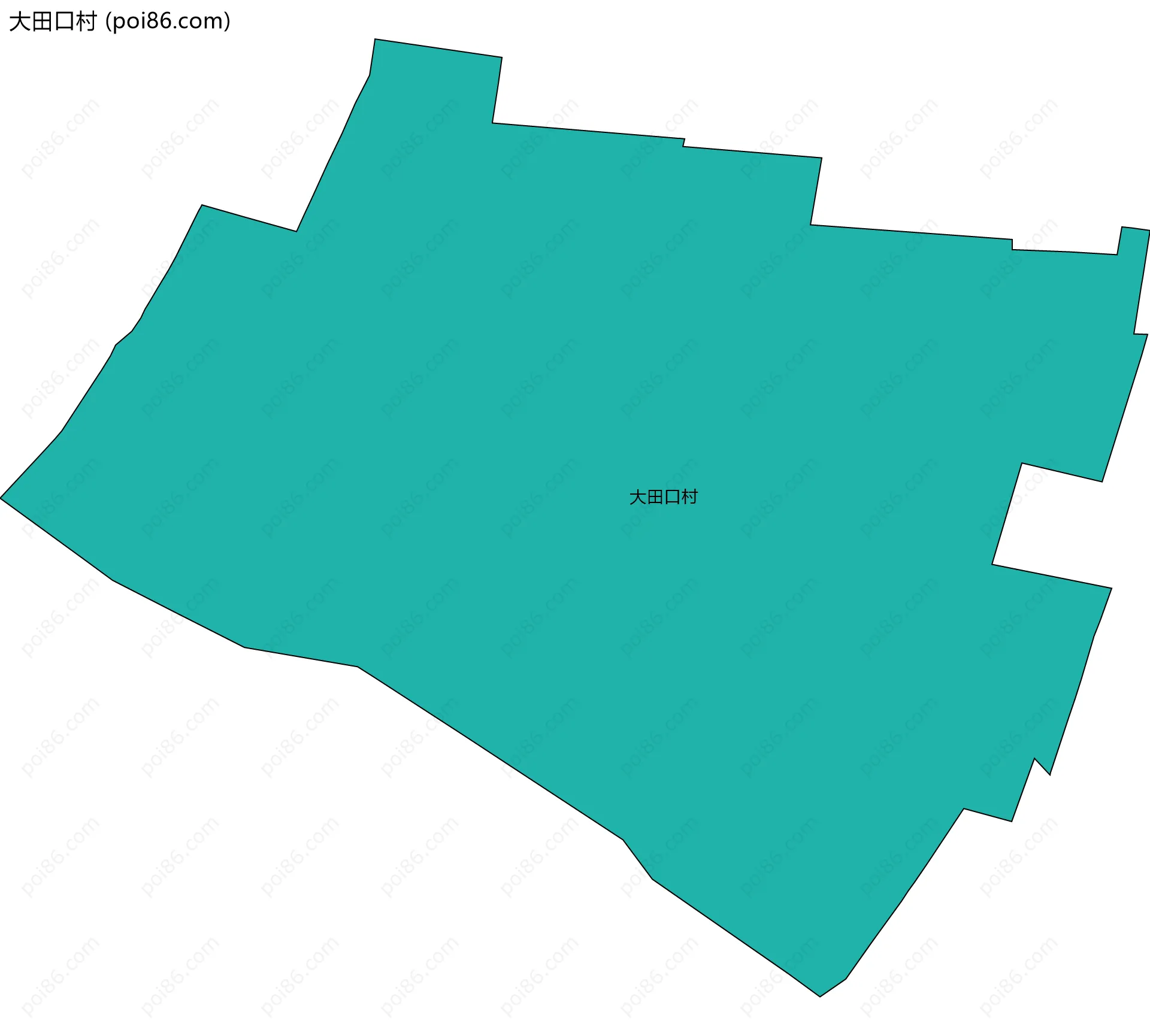 大田口村边界地图