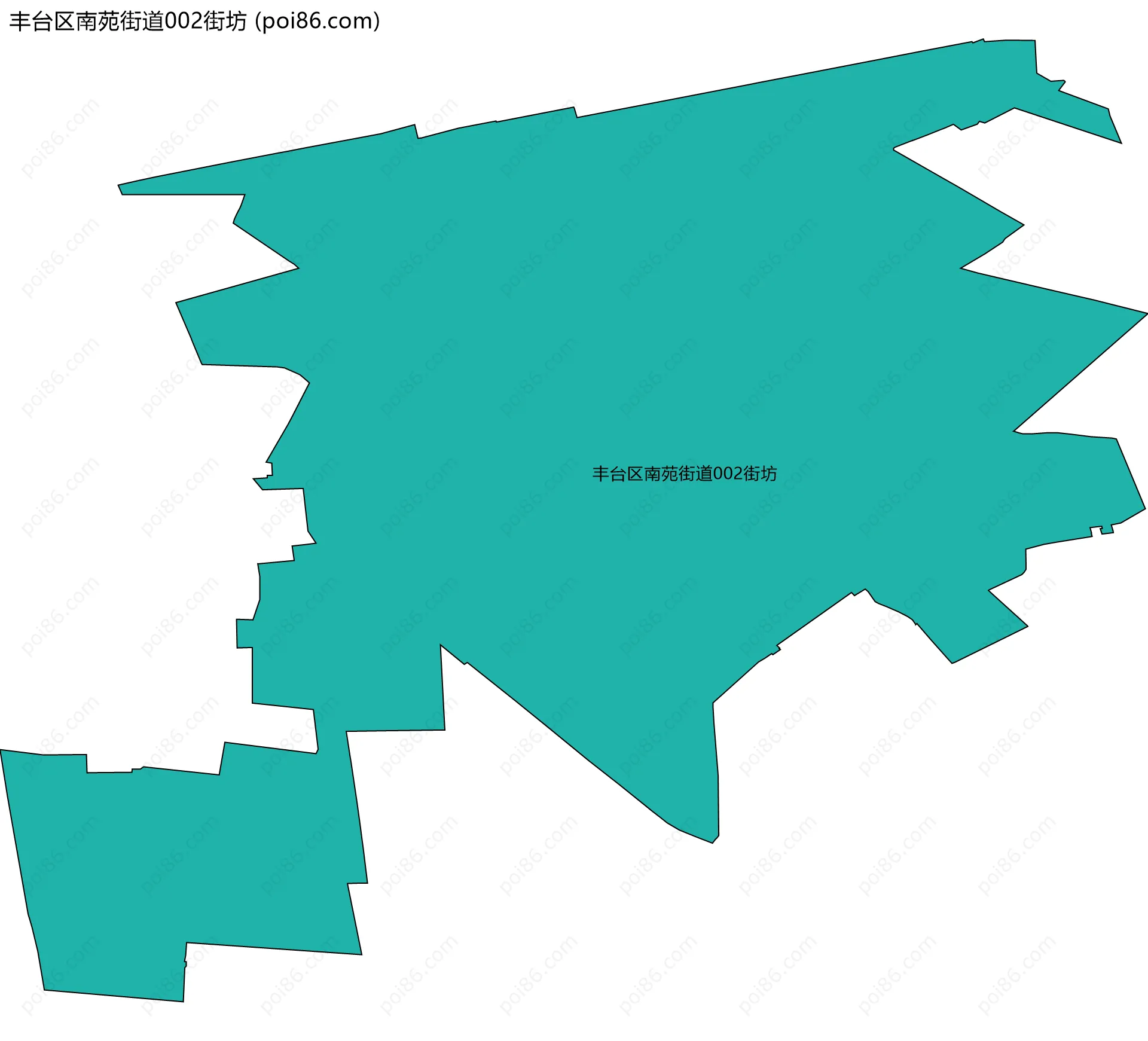丰台区南苑街道002街坊边界地图