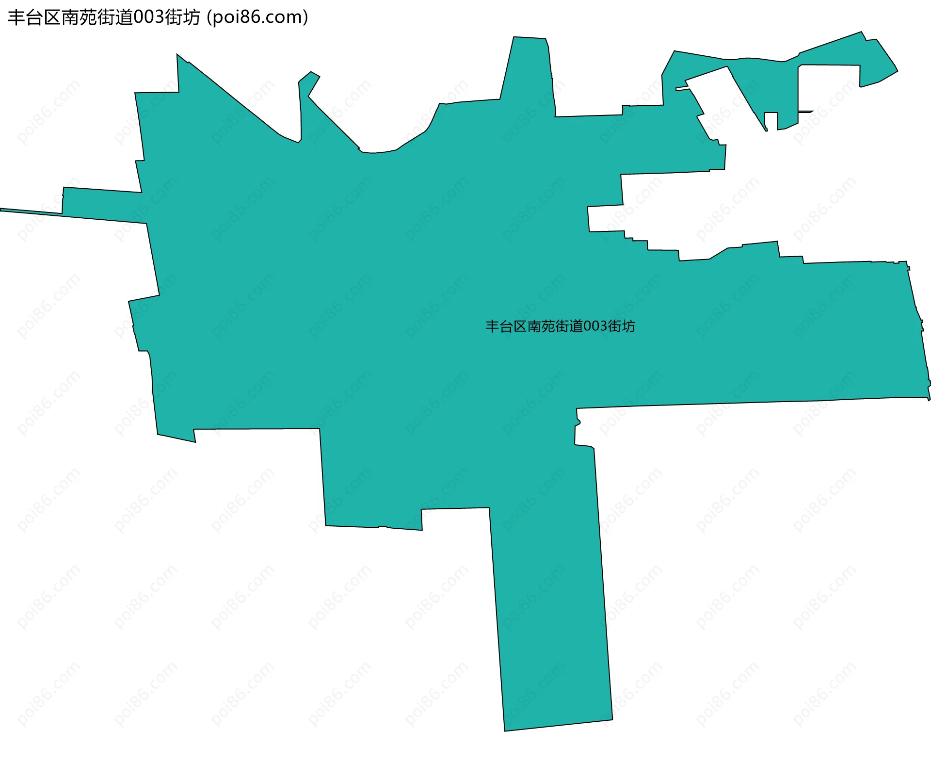 丰台区南苑街道003街坊边界地图