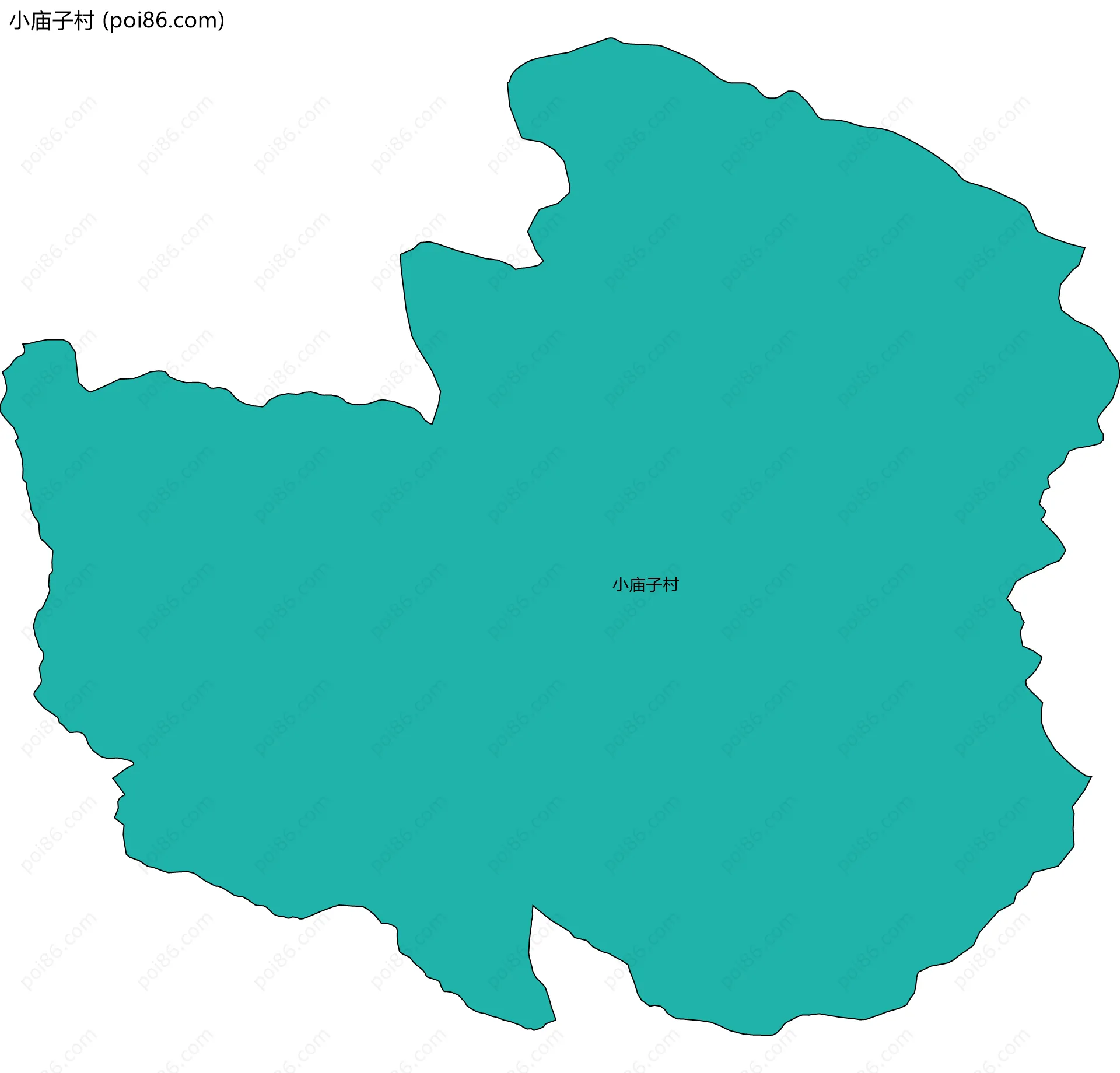 小庙子村边界地图
