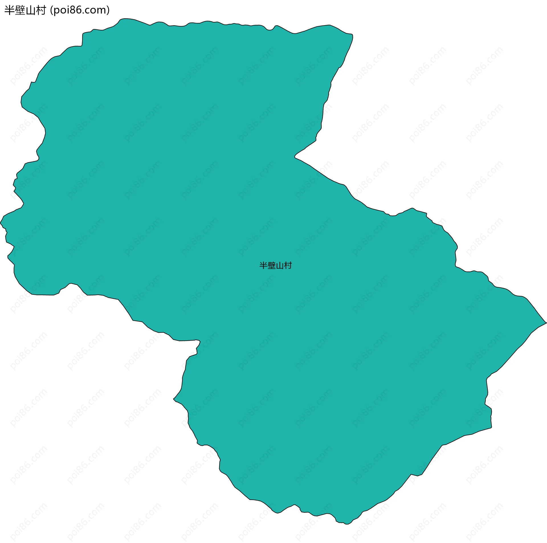 半壁山村边界地图