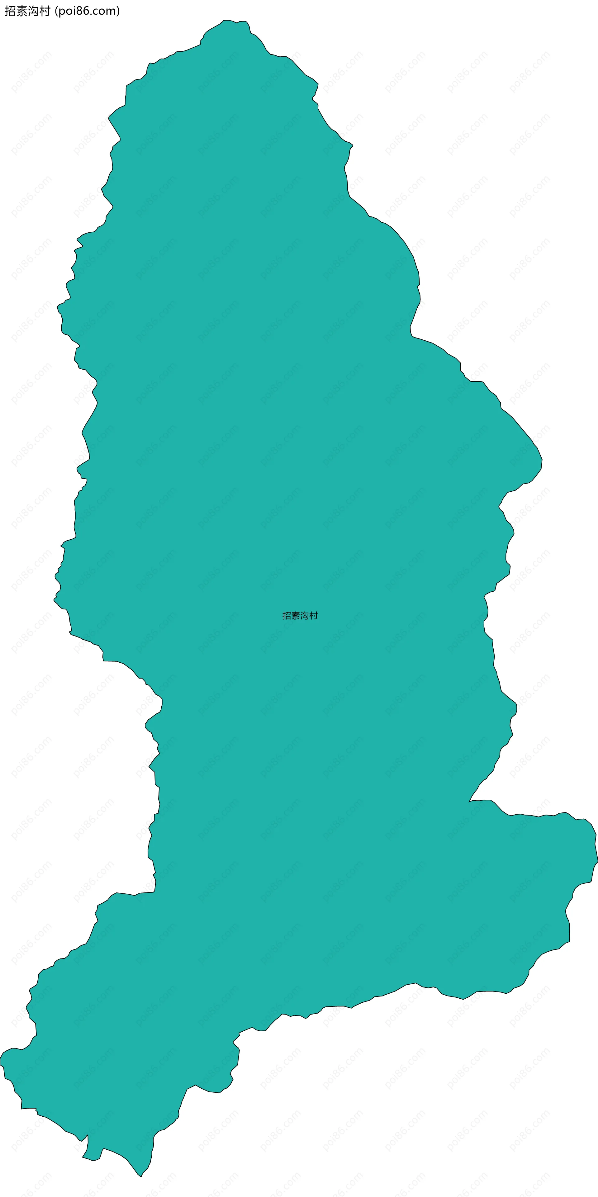 招素沟村边界地图