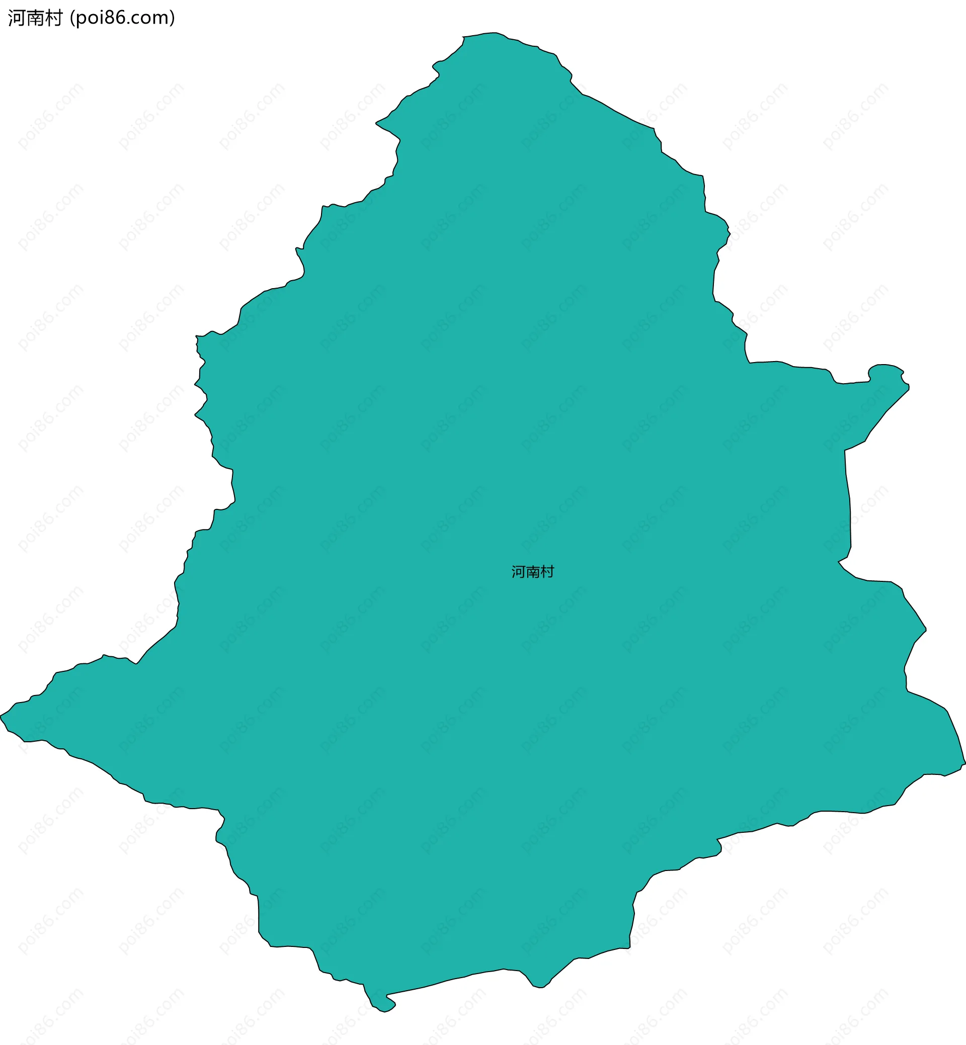 河南村边界地图